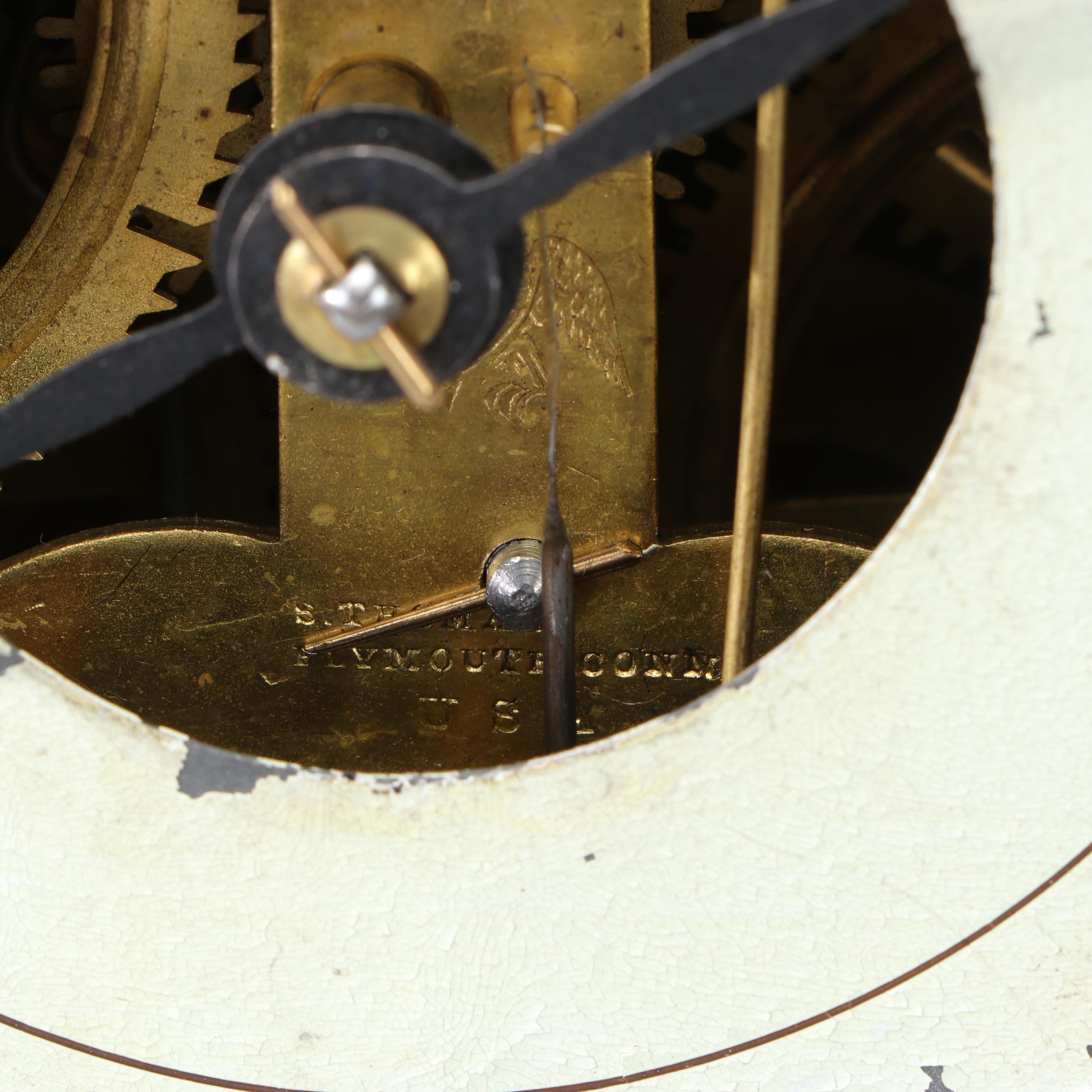 Seth Thomas 8 Day Pillar Mantel Clock with Reverse Glass Painting