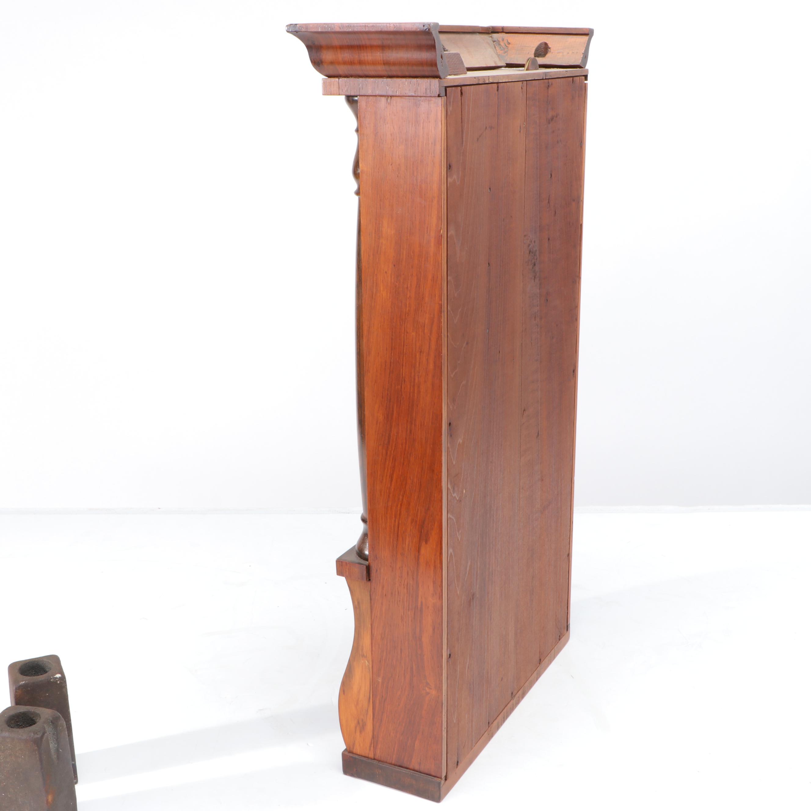 Seth Thomas 8 Day Pillar Mantel Clock with Reverse Glass Painting