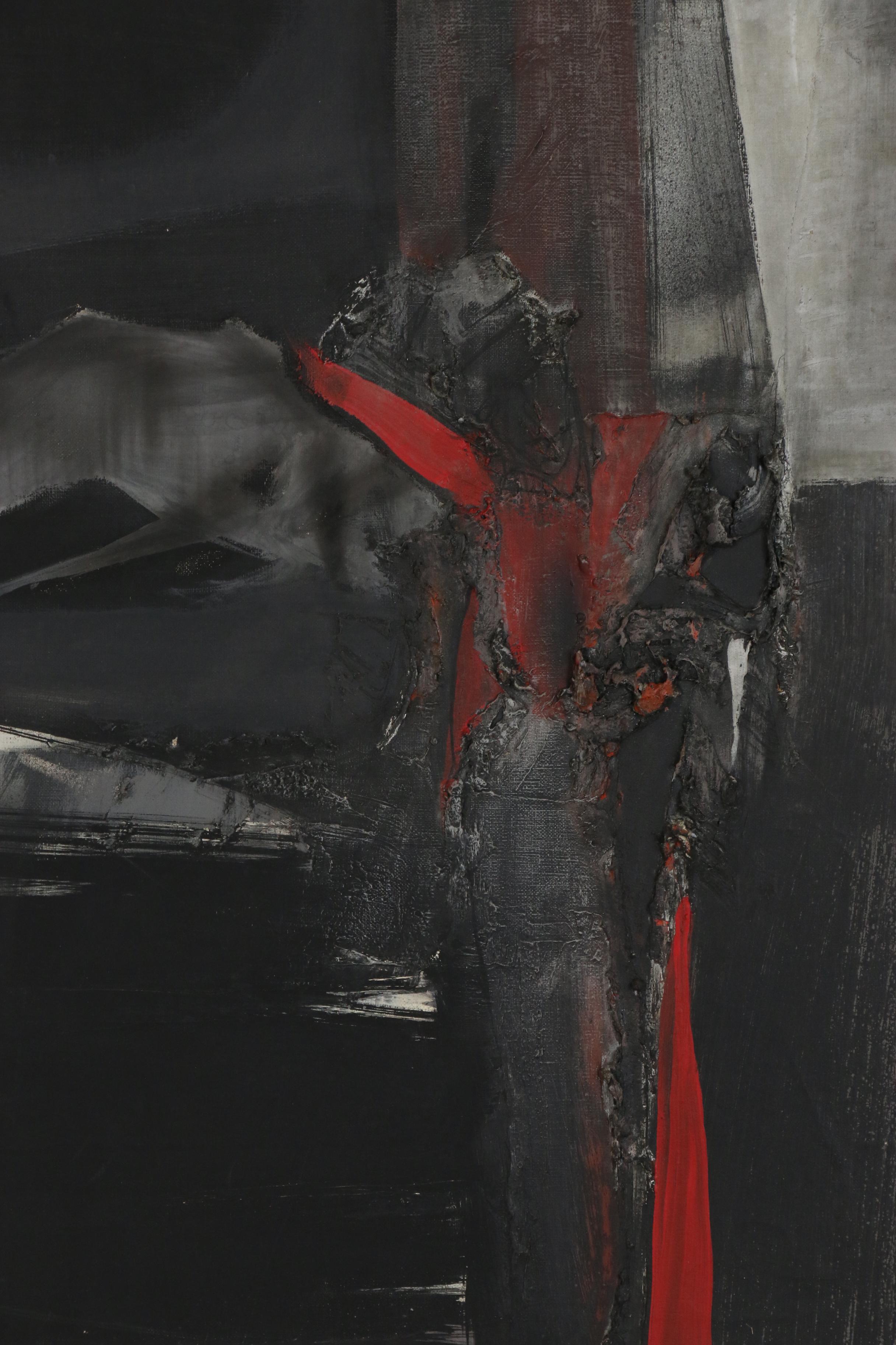 Fausto Bronchi Abstract Oil Painting "Il Torero", 1961