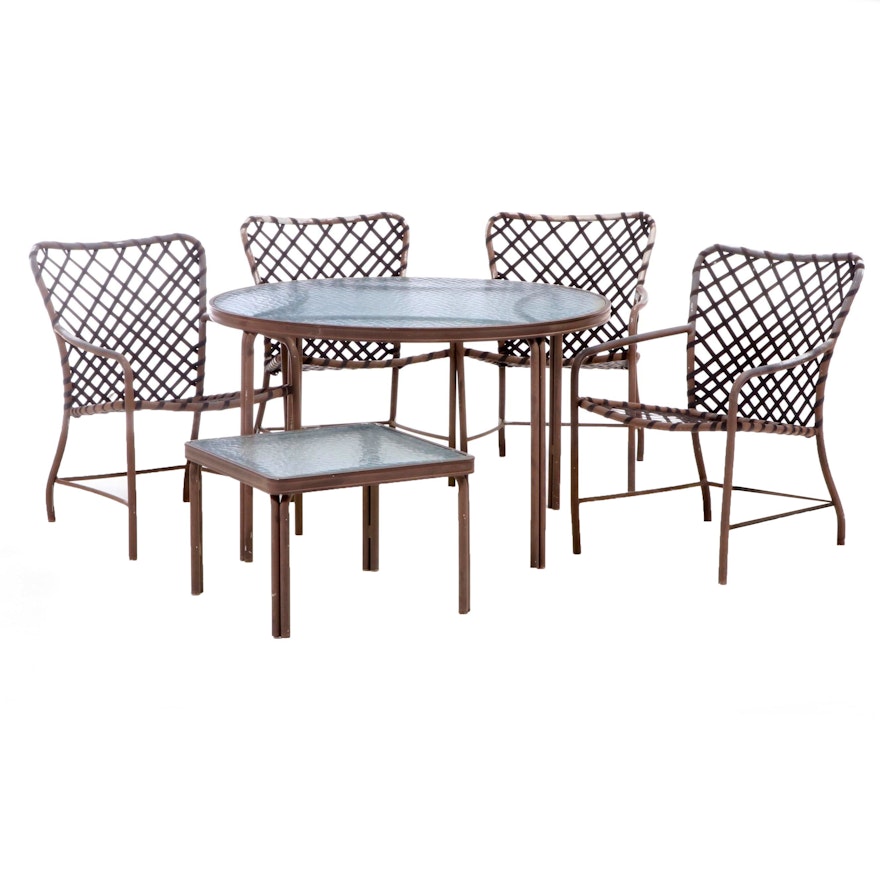 Brown Jordan Patio Dining Set with Side Table