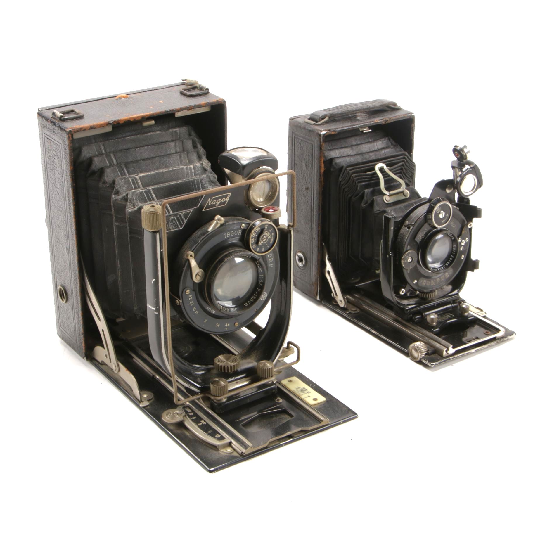Zeiss Ikon and Nagel German Shutter Folding Cameras, circa 1930s