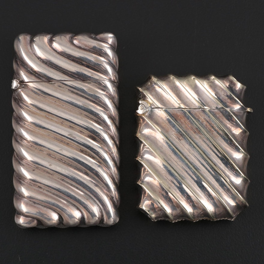 Sterling Silver and Silver Plate Vesta Cases