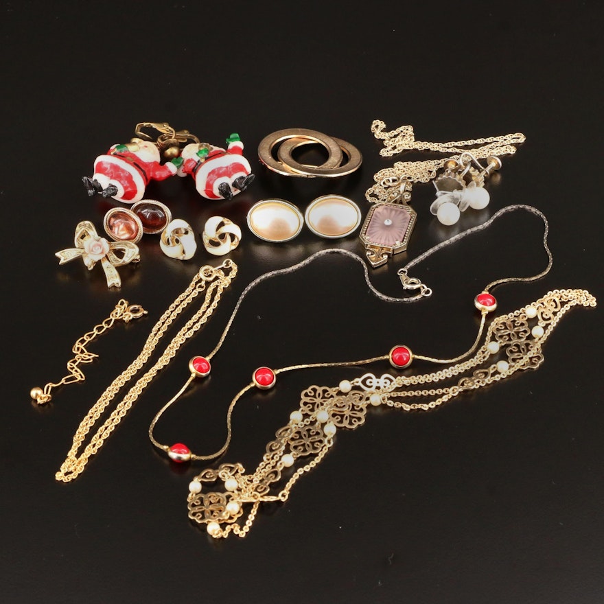 Vintage Costume Jewelry Featuring Avon Pendant