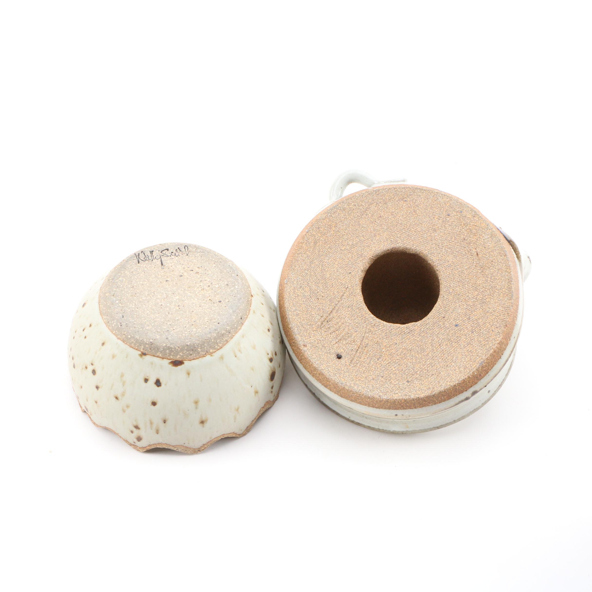 Schmidt and Other Studio Pottery Serveware and Table Accessories