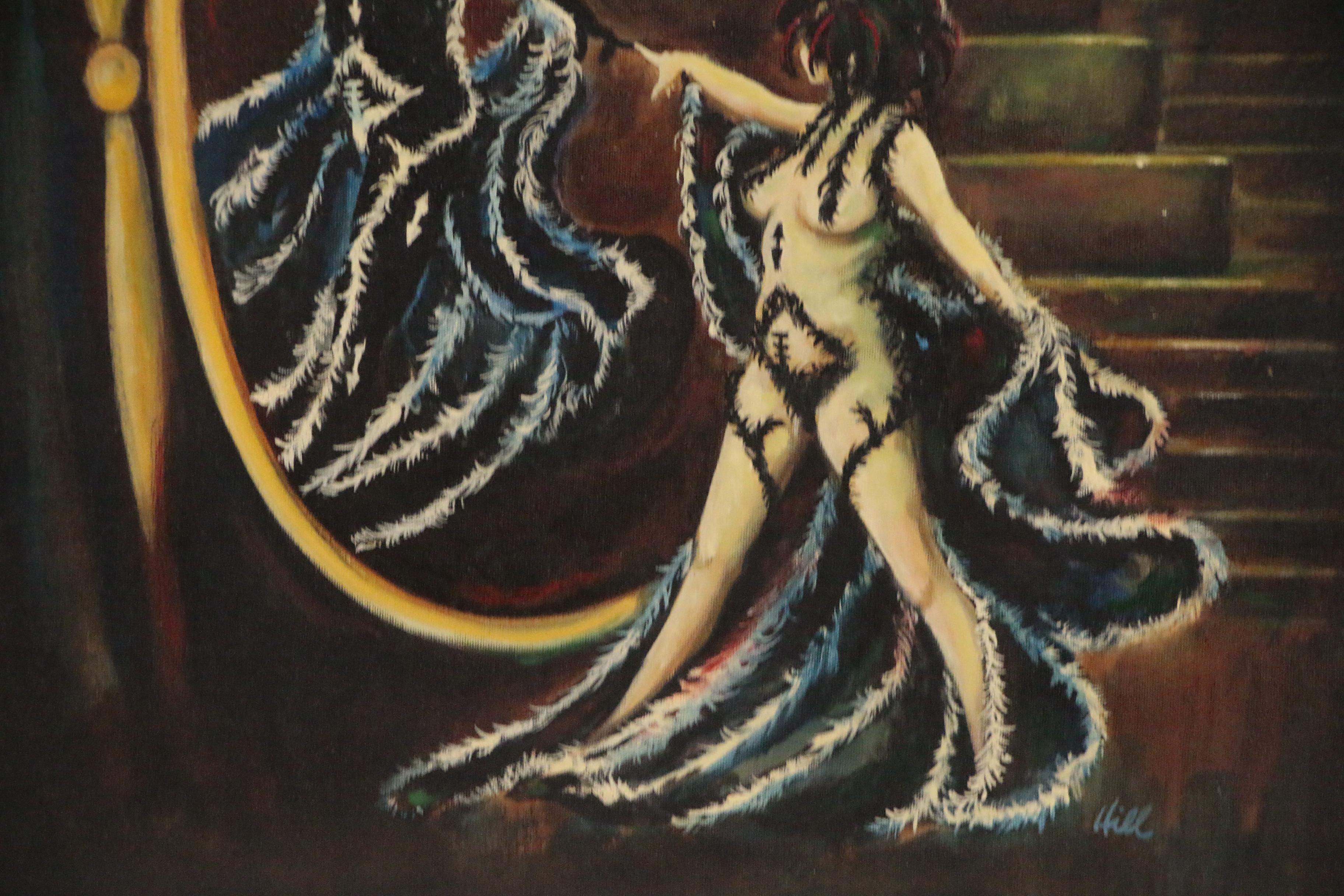 Cathy Hill Fantasy Figure Acrylic Painting, Late 20th Century