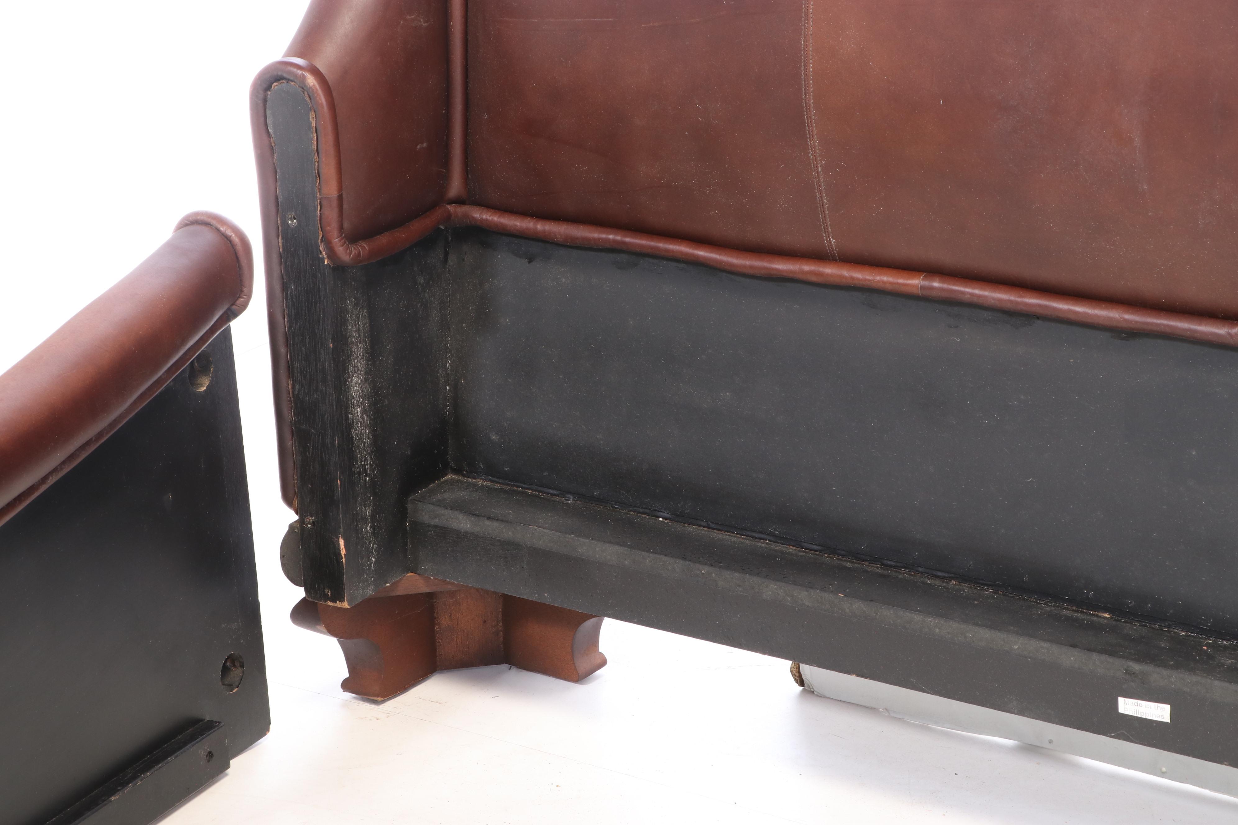 Stanley Furniture Leather Upholstered Queen Sized Bed Frame