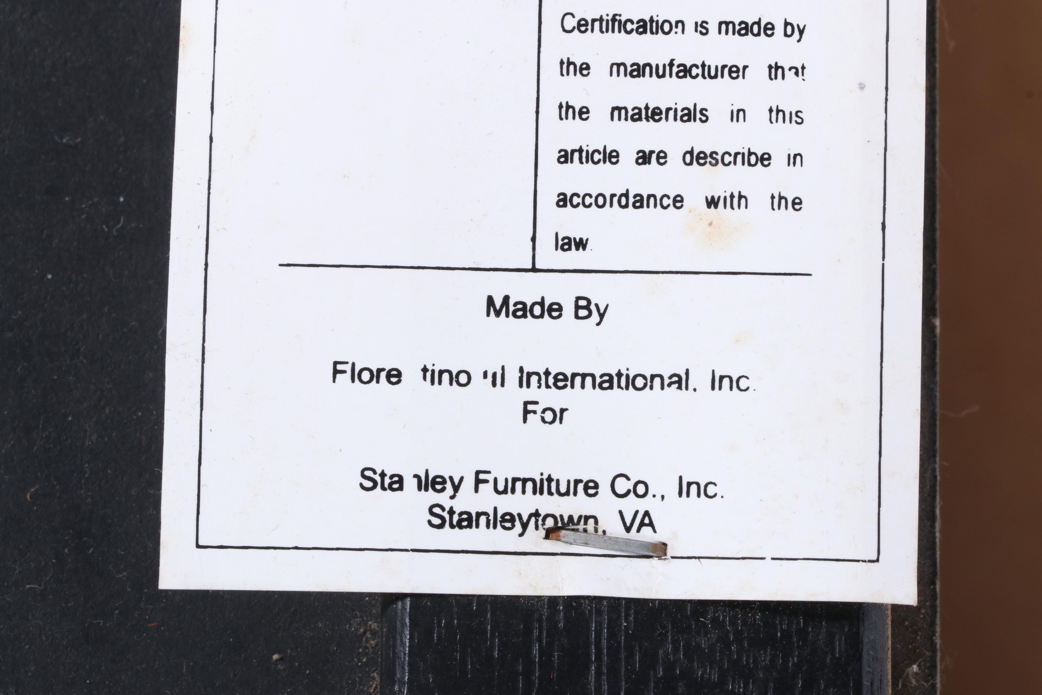 Stanley Furniture Leather Upholstered Queen Sized Bed Frame