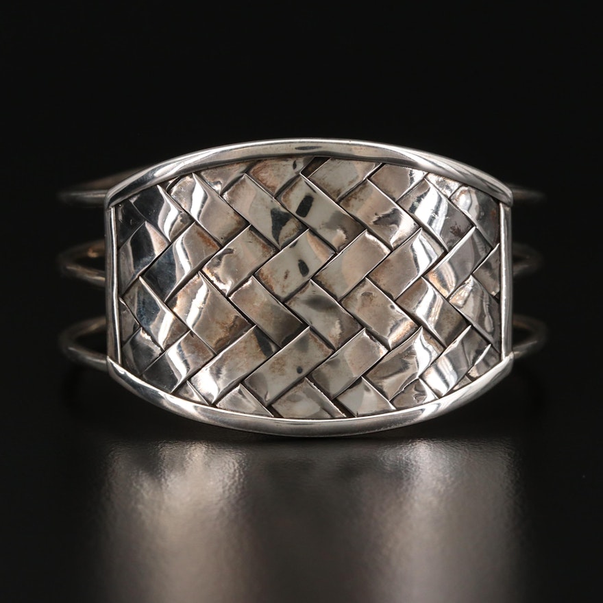 Sterling Silver Woven Cuff