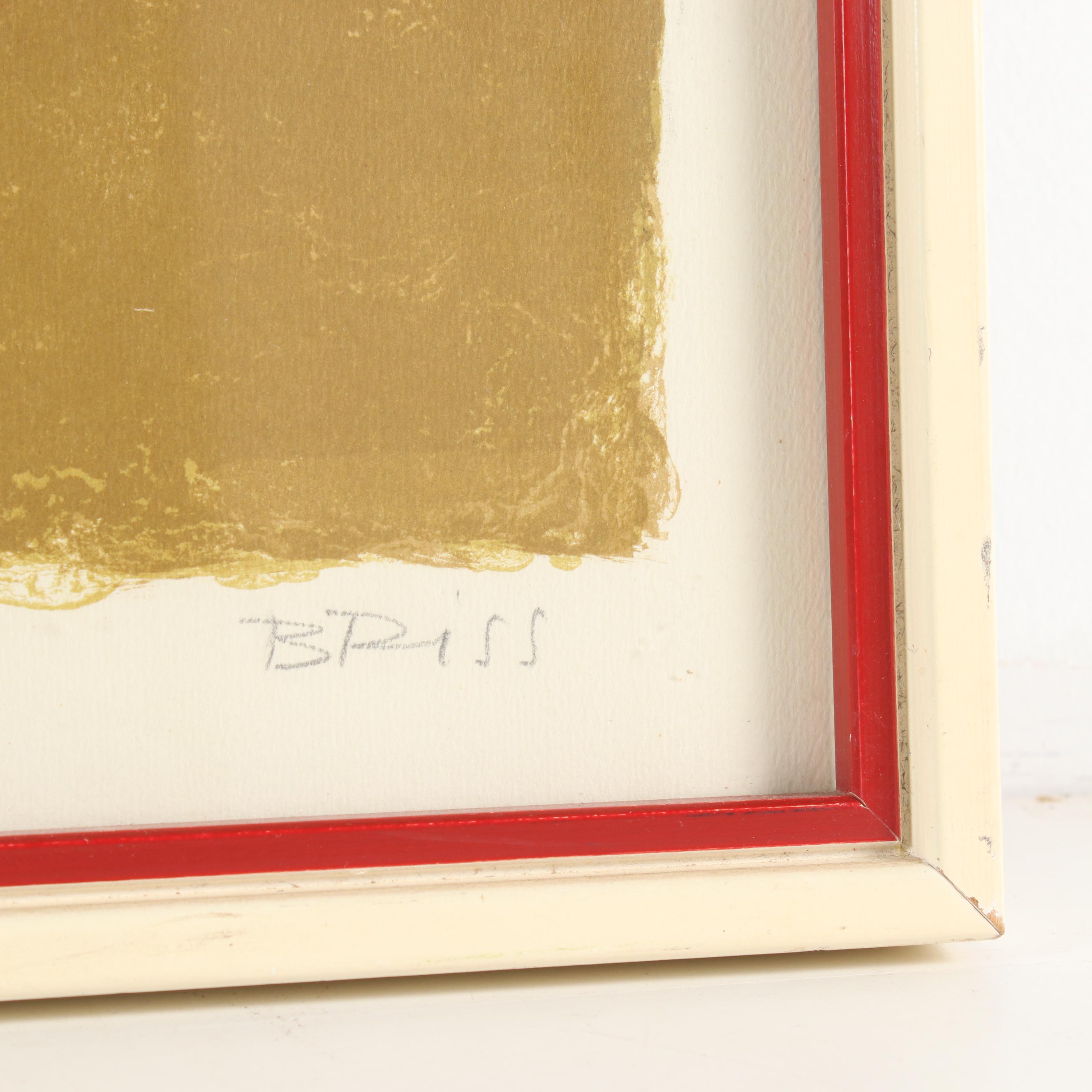 Sami Briss Lithograph of Red Horse