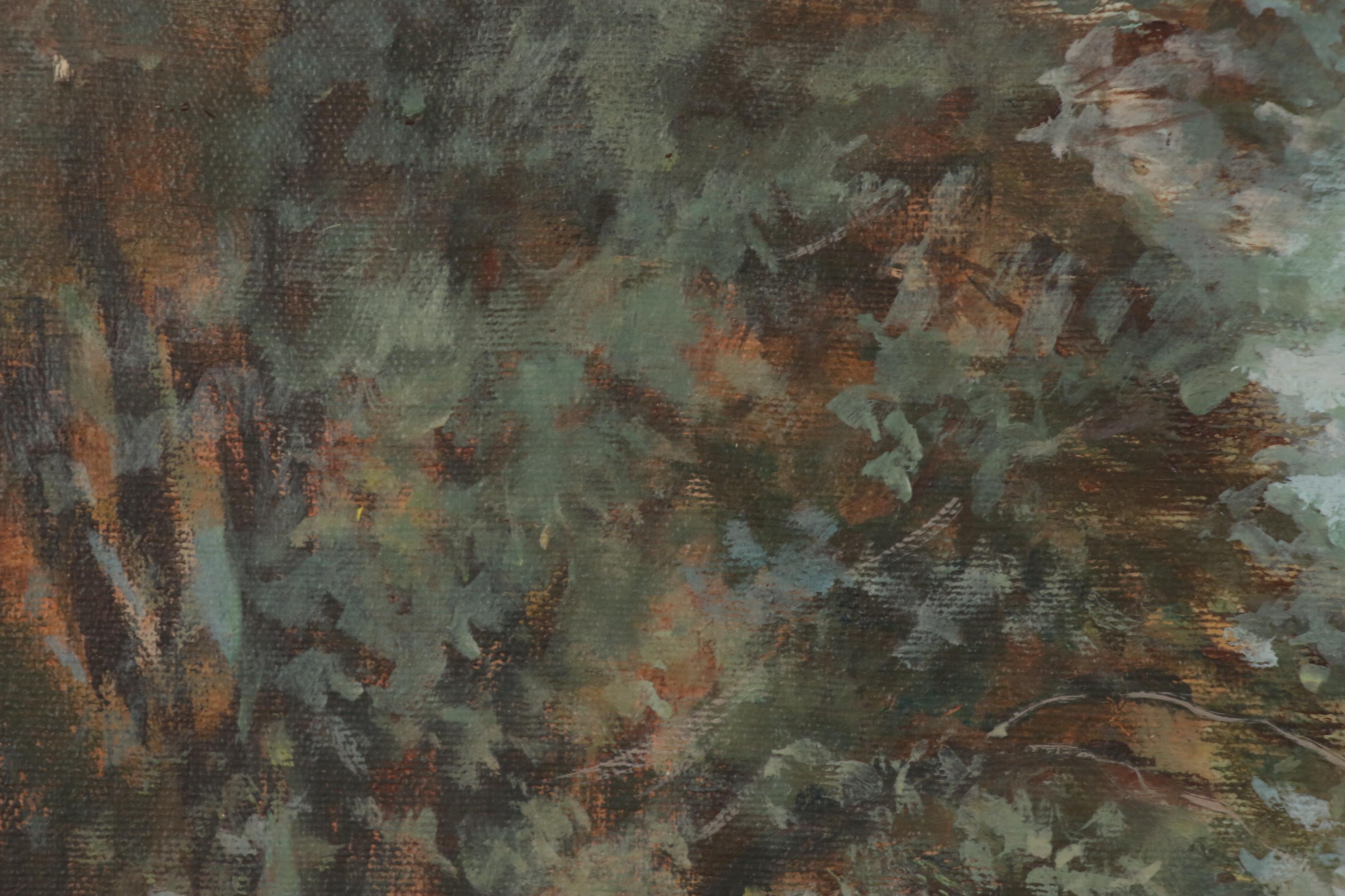 Beverly Bauer Landscape Oil Painting, Mid 20th Century