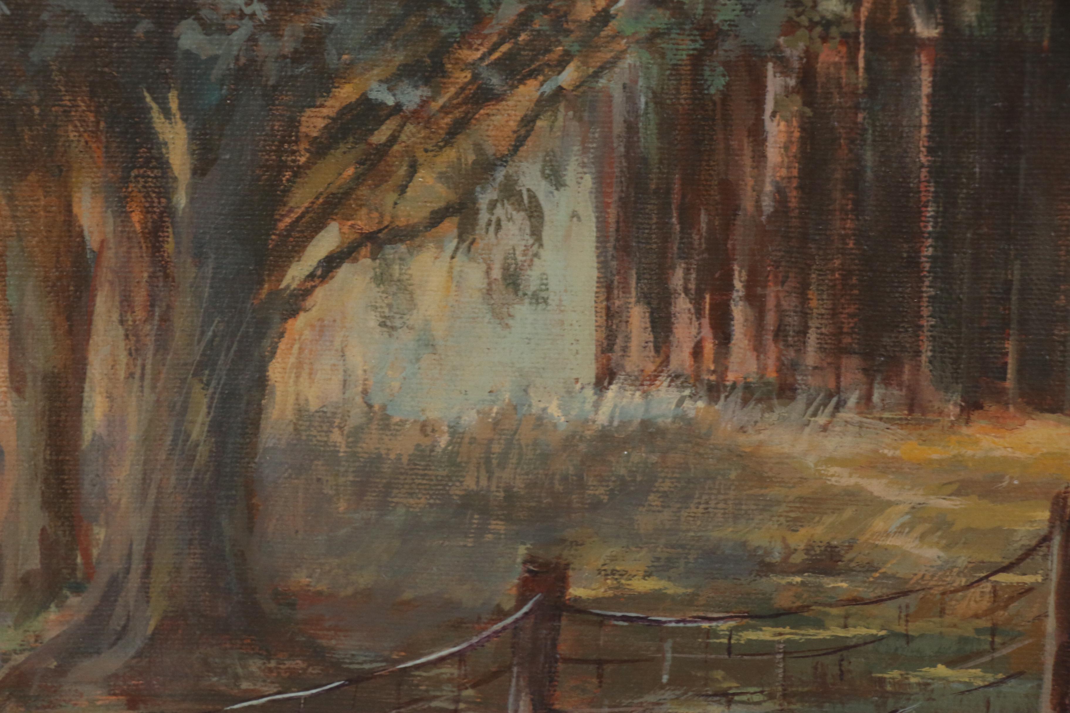 Beverly Bauer Landscape Oil Painting, Mid 20th Century