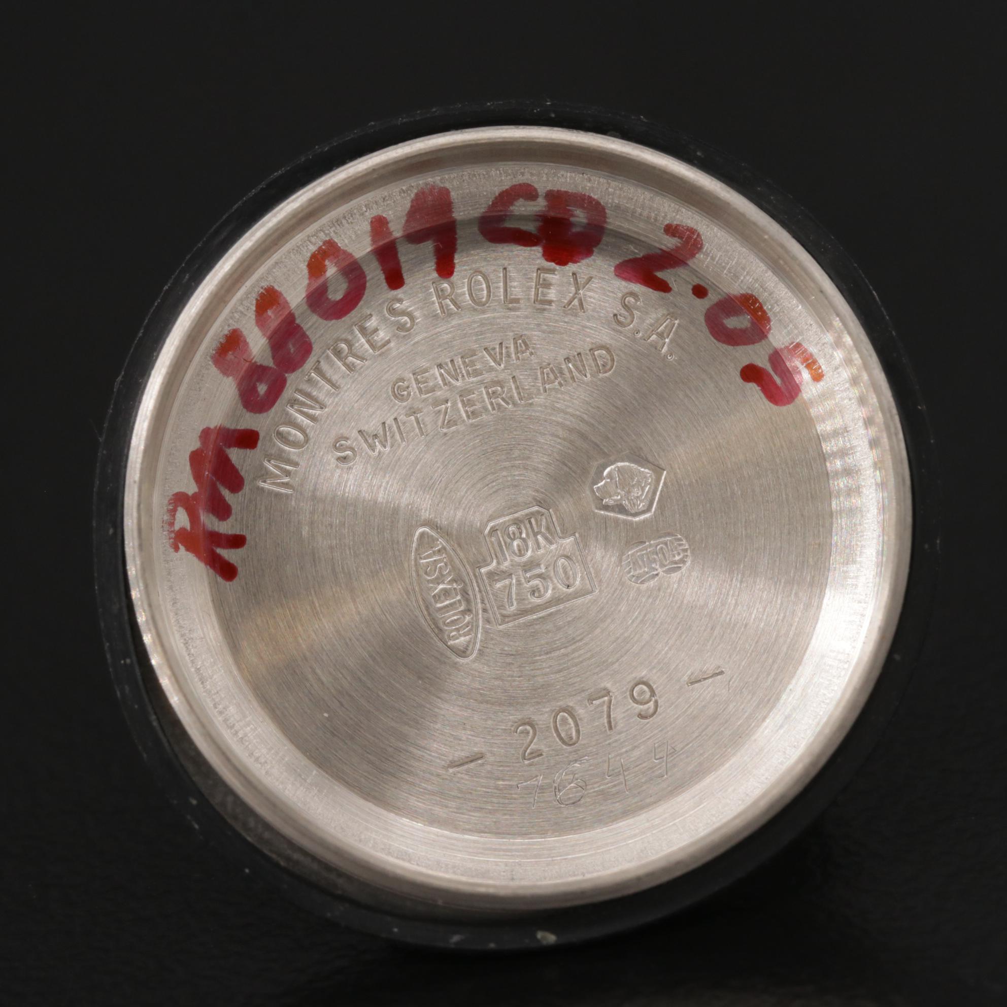 2000 Rolex Model 79179 18K Gold and Diamond Dial Automatic Watch