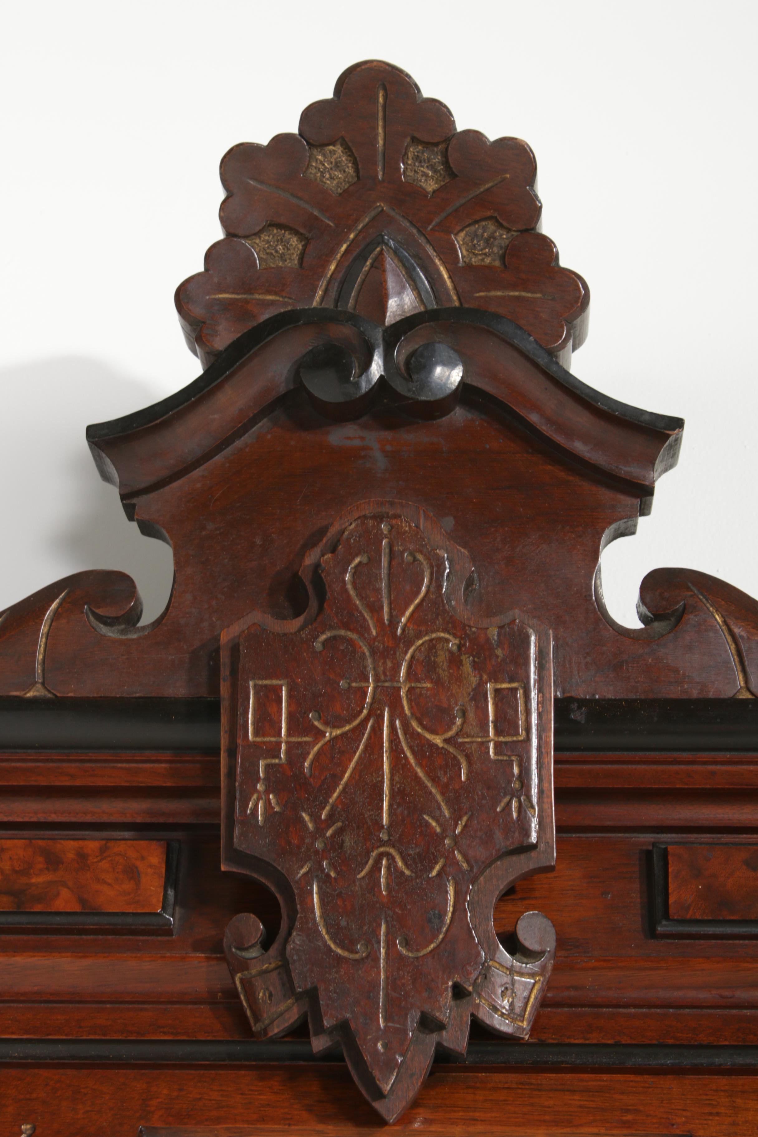 Late Victorian Eastlake Style Pier Mirror, Late 19th Century