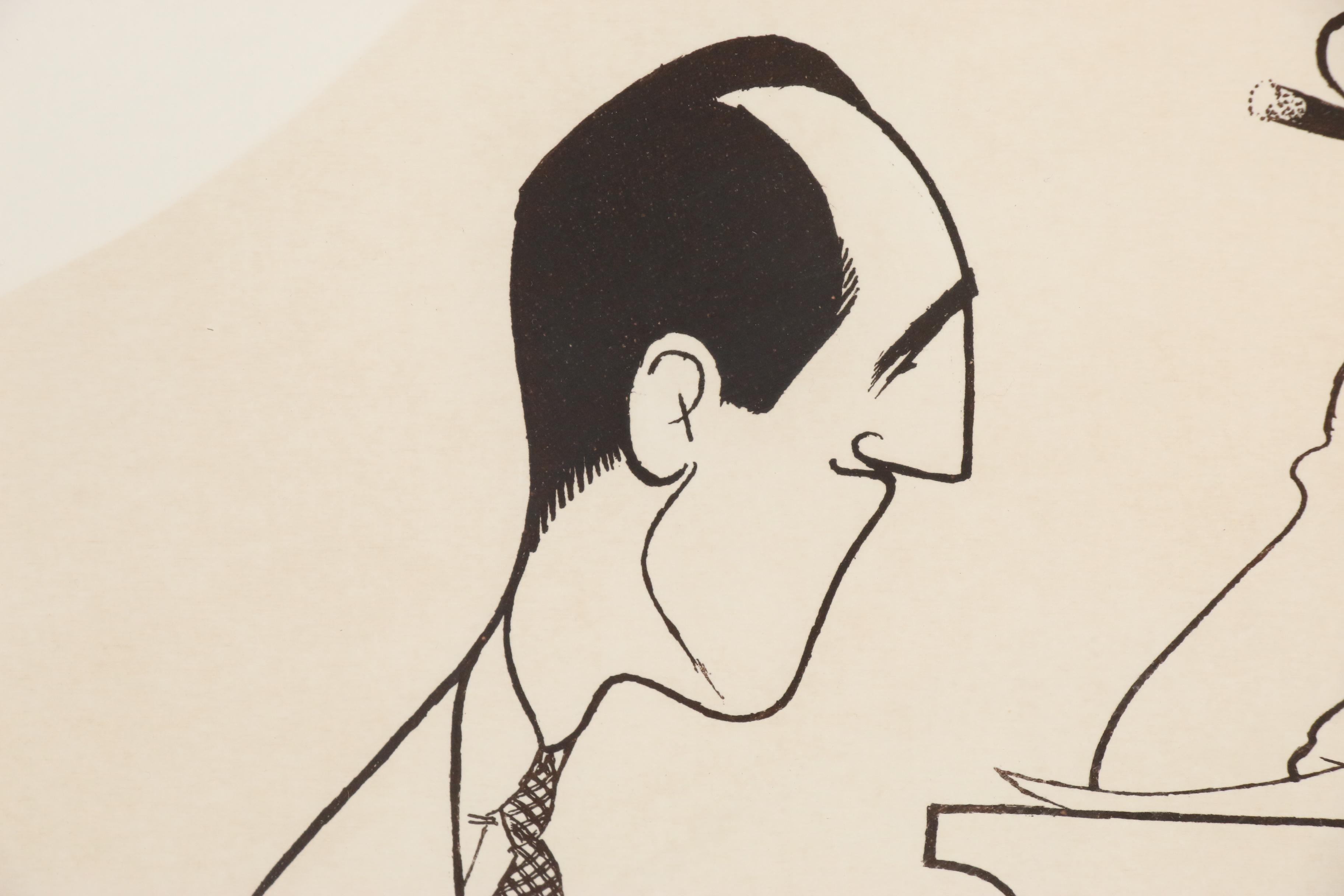 Al Hirschfeld Caricature Etching "George and Ira Gershwin", 1990