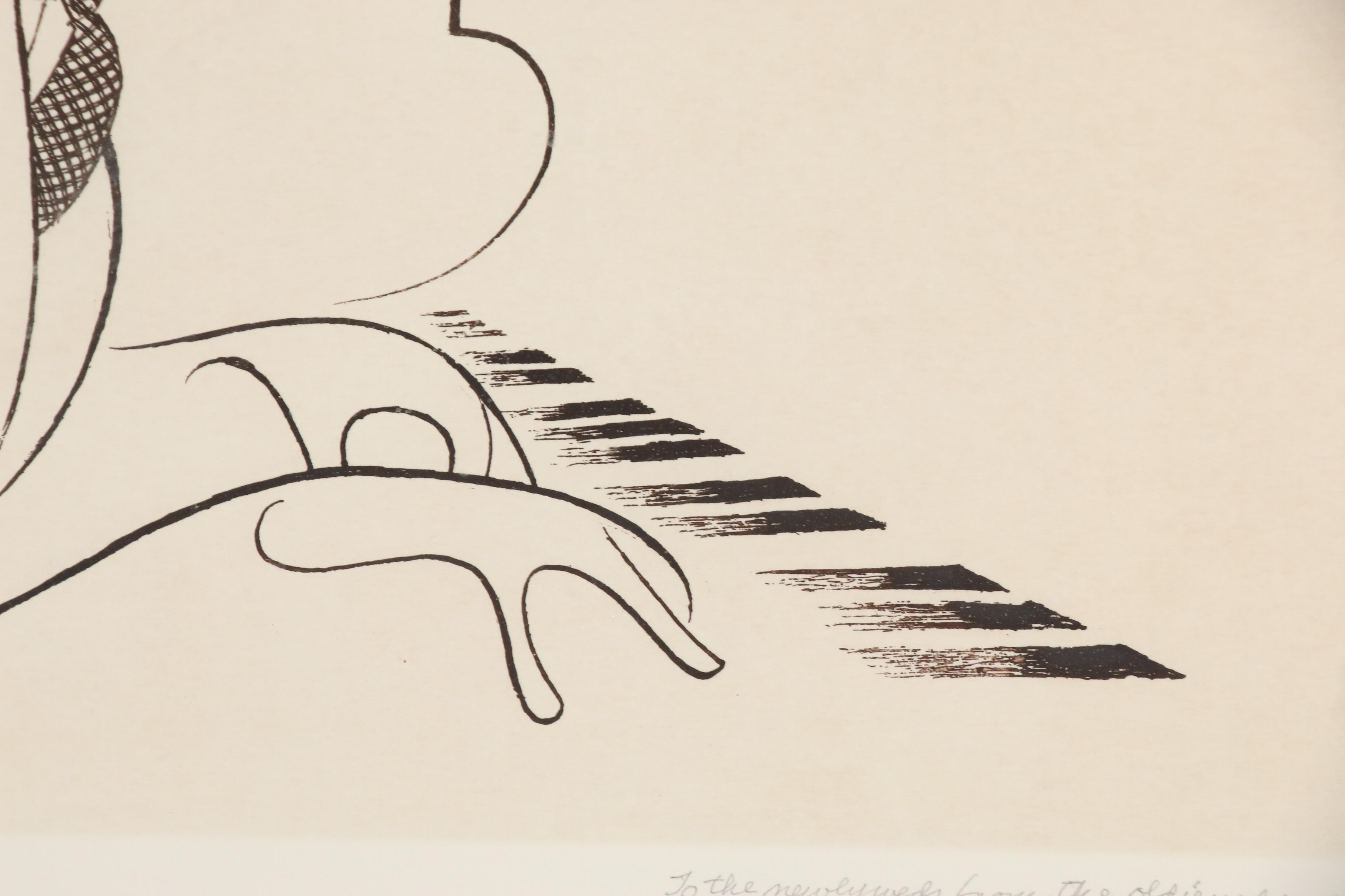 Al Hirschfeld Caricature Etching "George and Ira Gershwin", 1990