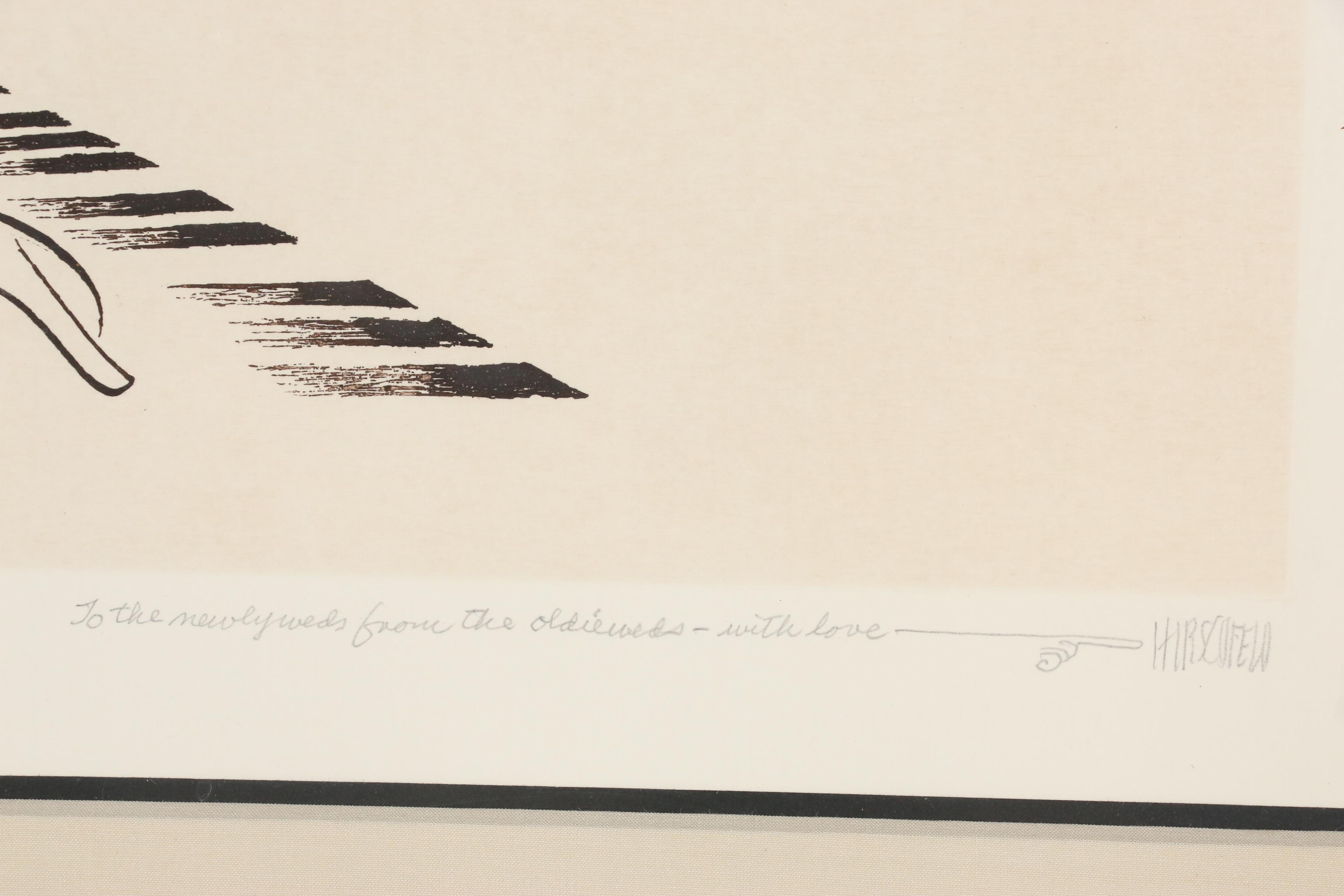 Al Hirschfeld Caricature Etching "George and Ira Gershwin", 1990