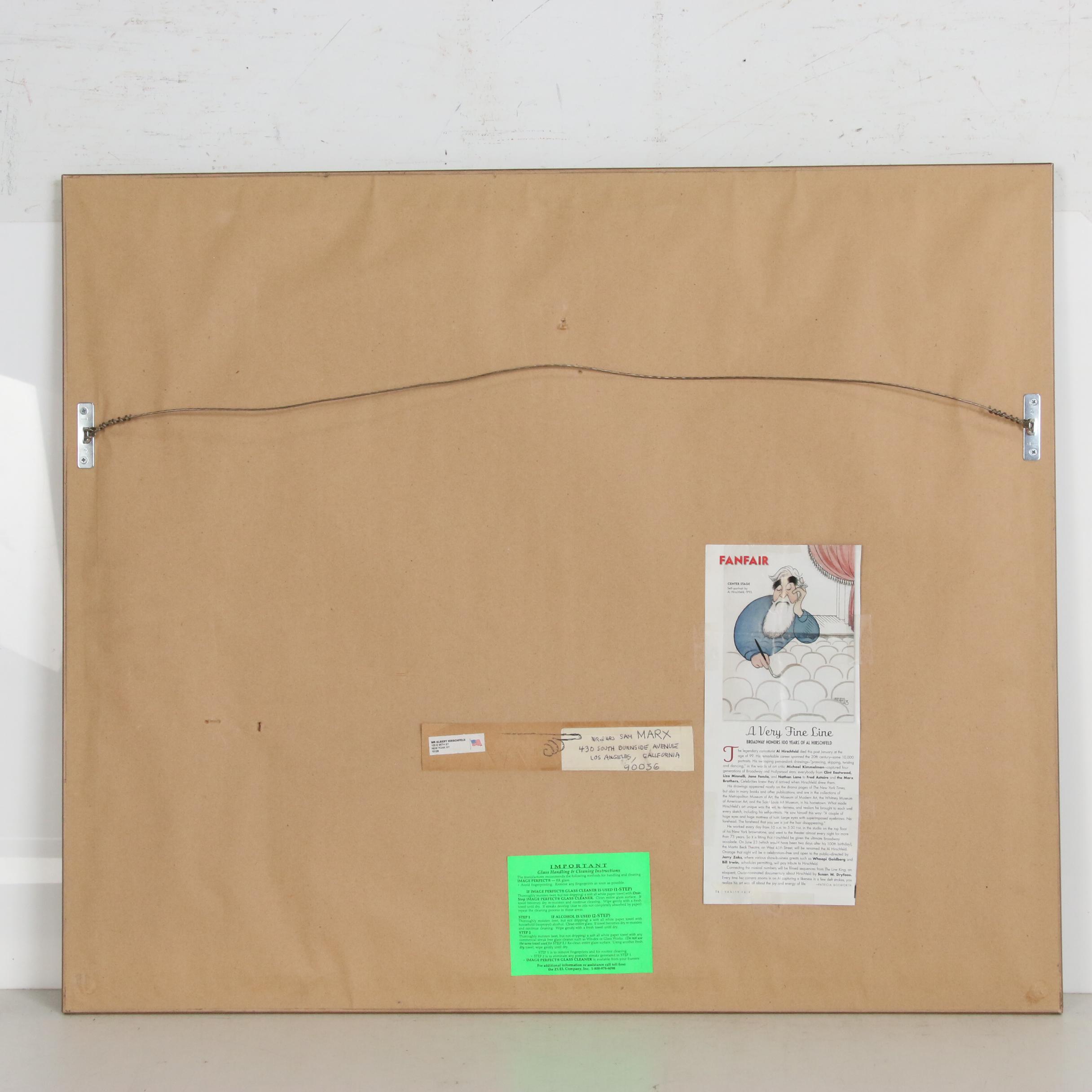 Al Hirschfeld Caricature Etching "George and Ira Gershwin", 1990