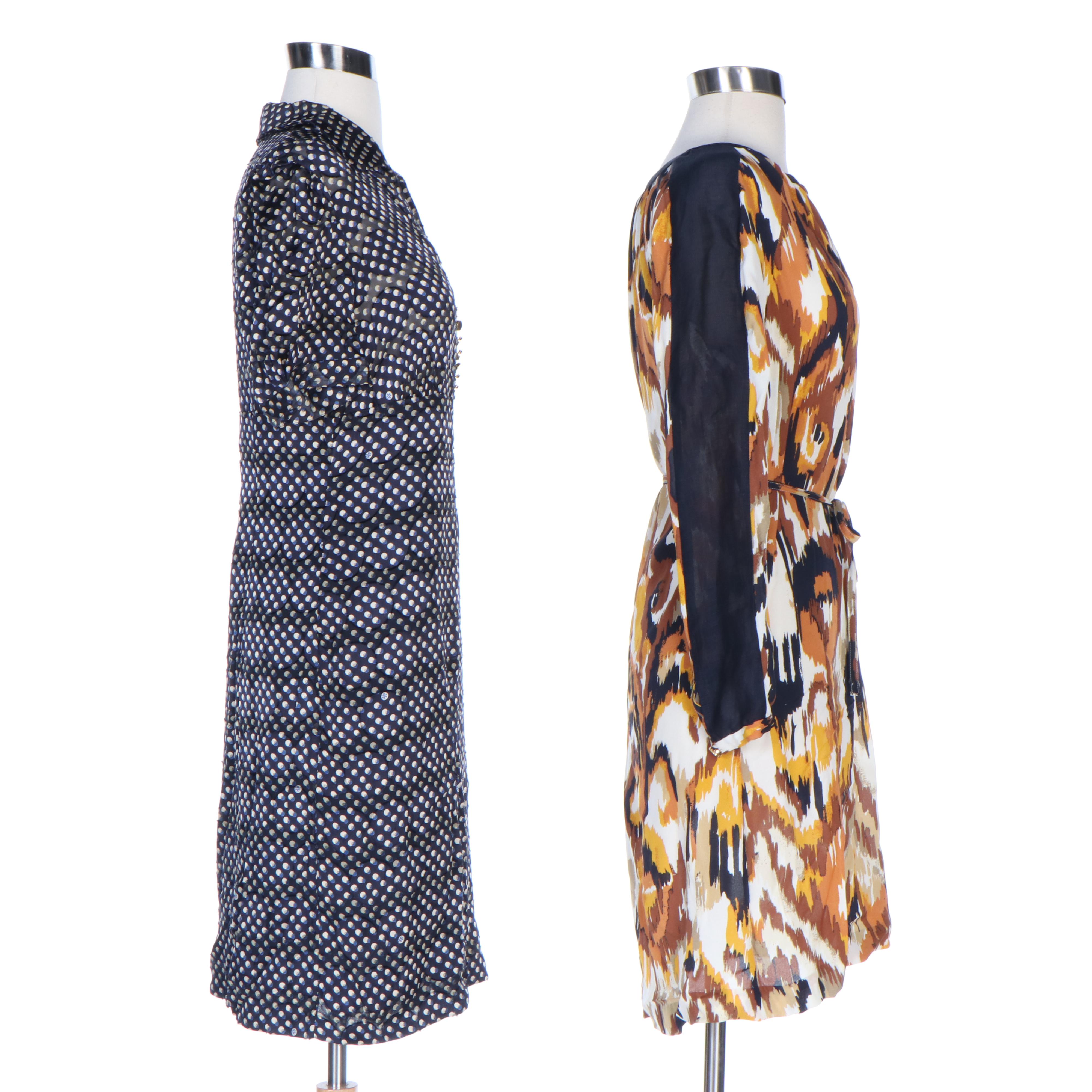 Tory Burch Silk Print Belted Shift and Empire Waist Dresses