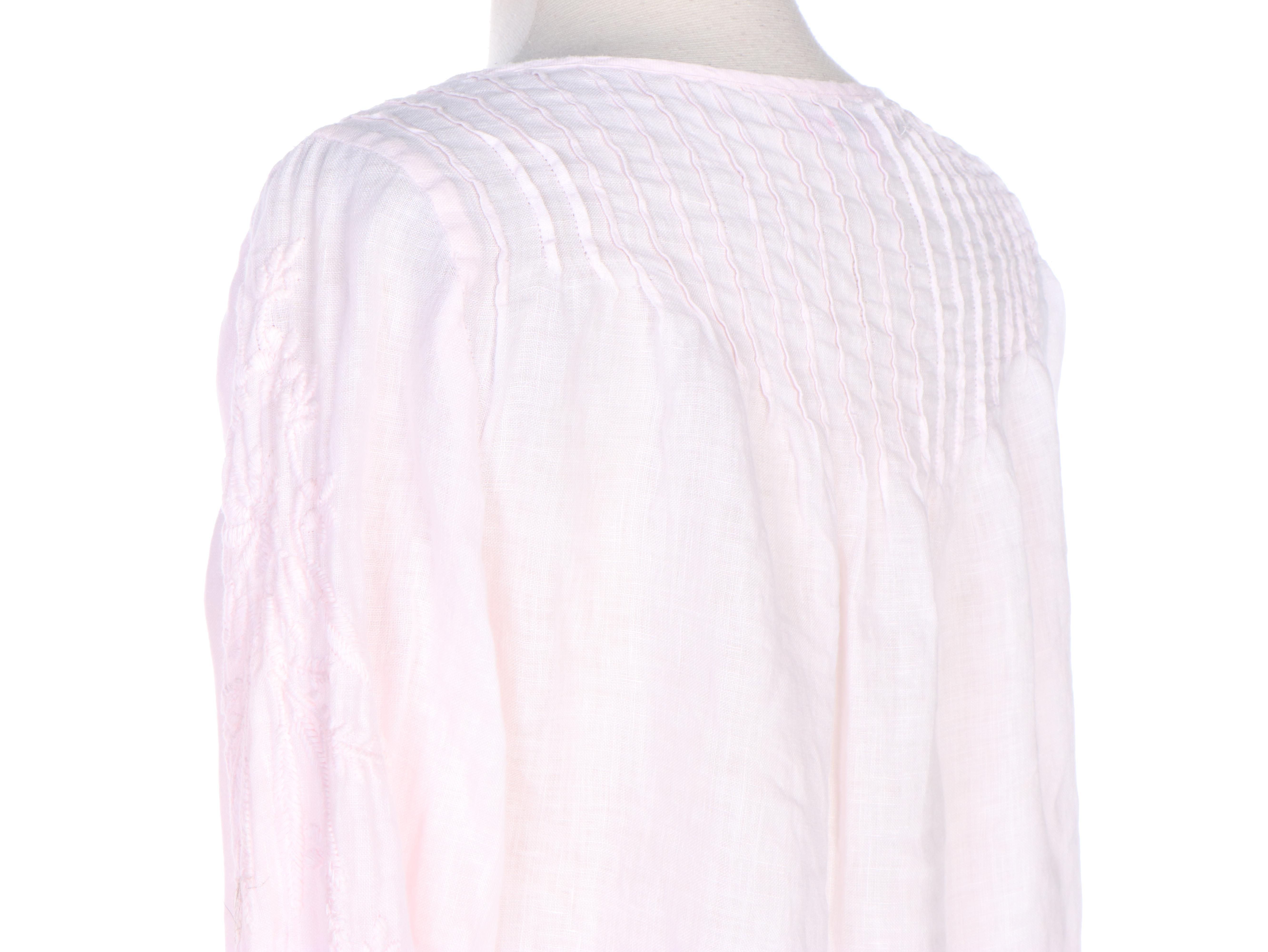 Calypso Embroidered Linen Blouse and Tory Burch Heart Print Pajama Top