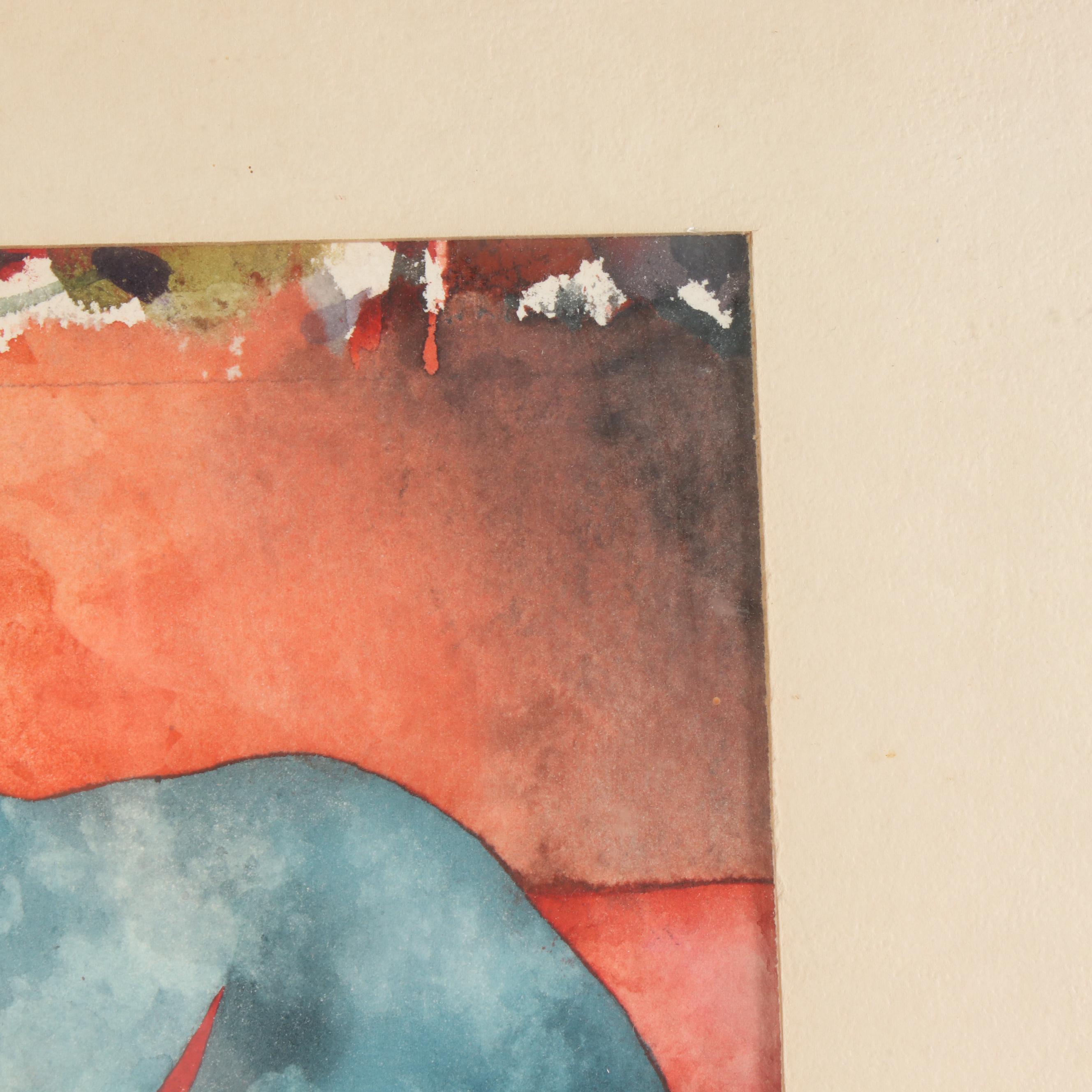 Watercolor Painting "The Death of Imagination"