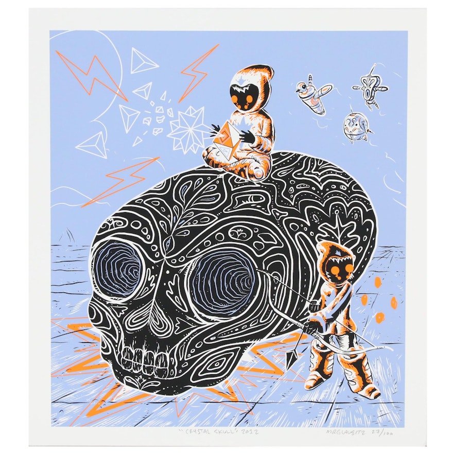 Mr. Glaubitz Serigraph "Crystal Skull", 2012