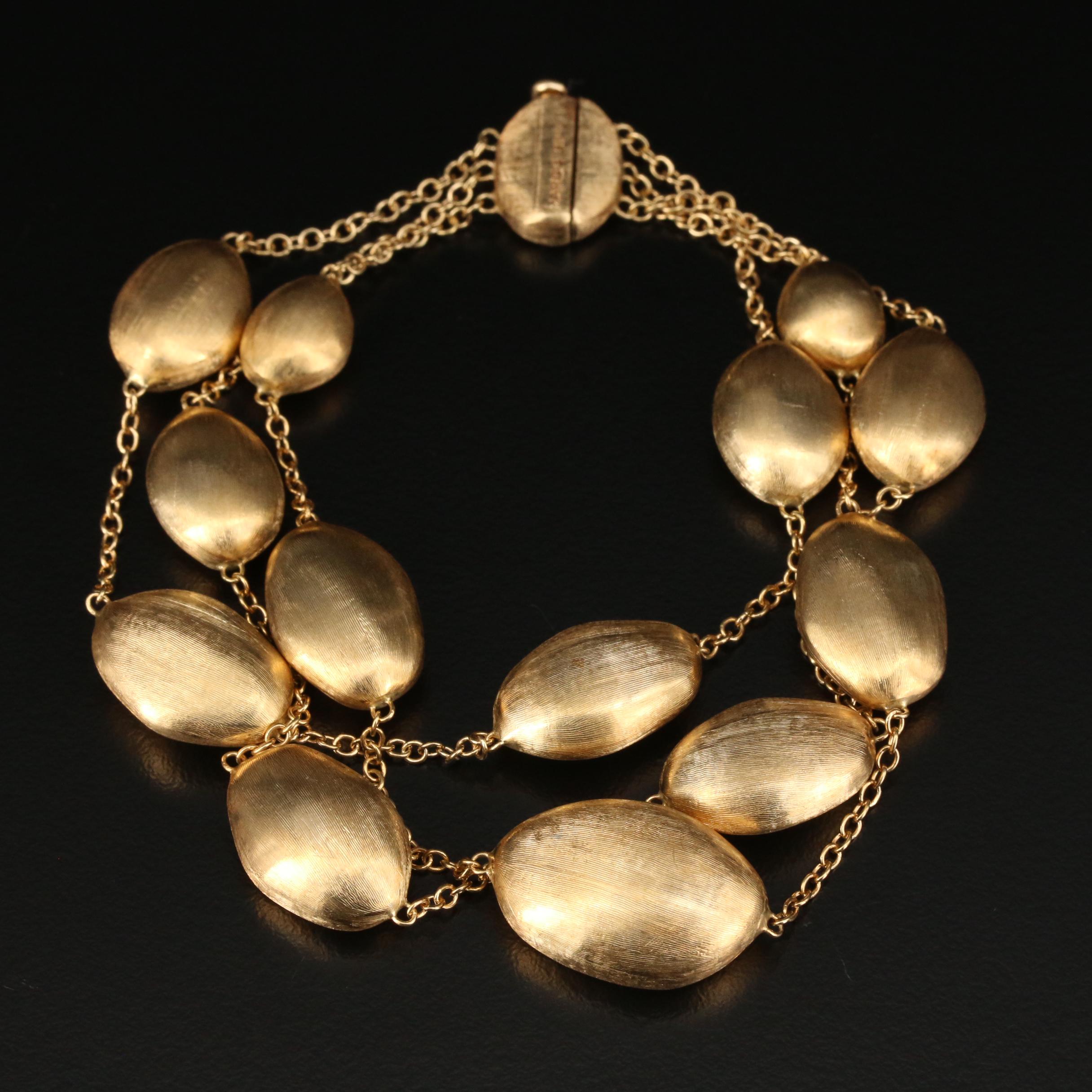 Marco Bicego 18K Yellow Gold Multi-Strand Florentine Bead Bracelet