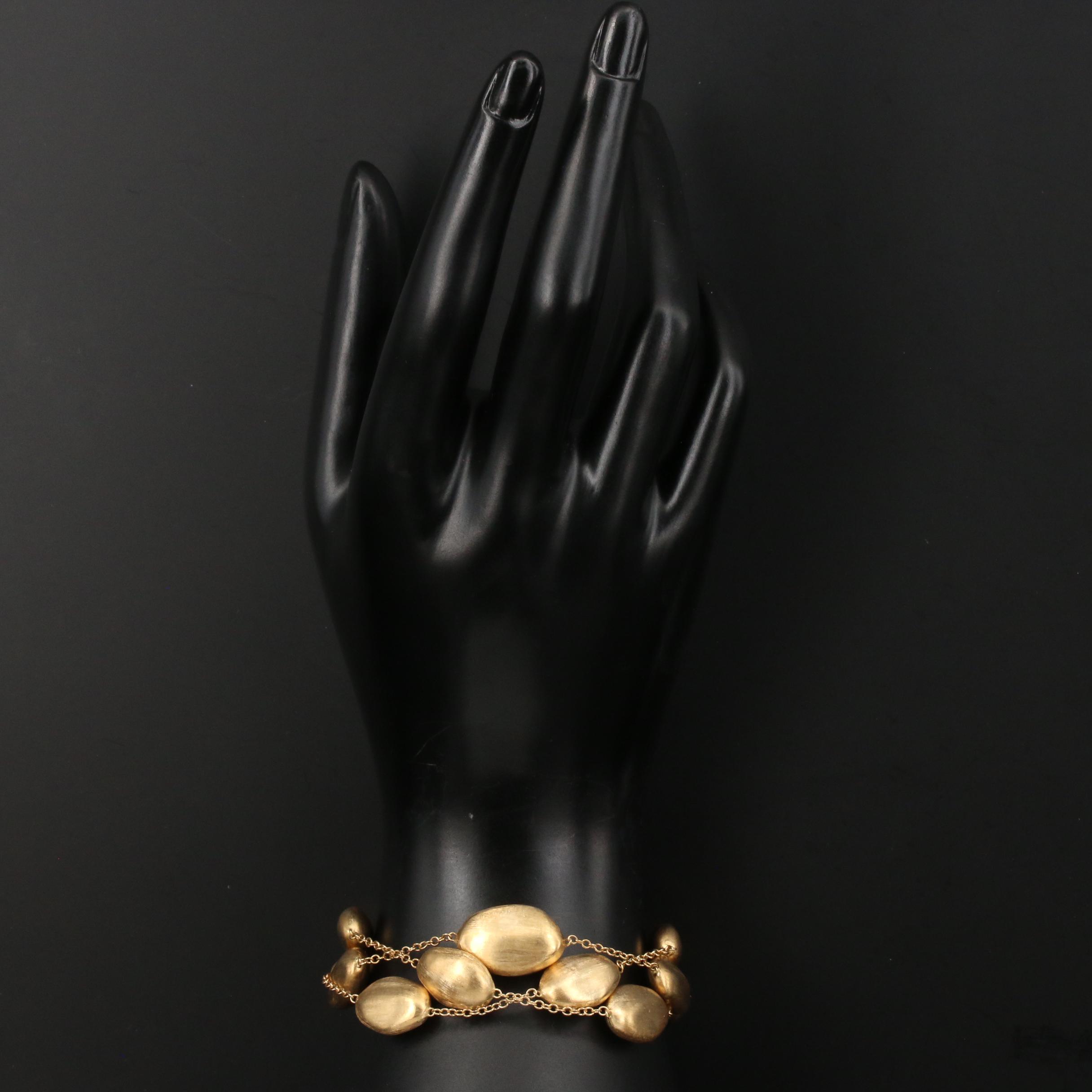 Marco Bicego 18K Yellow Gold Multi-Strand Florentine Bead Bracelet