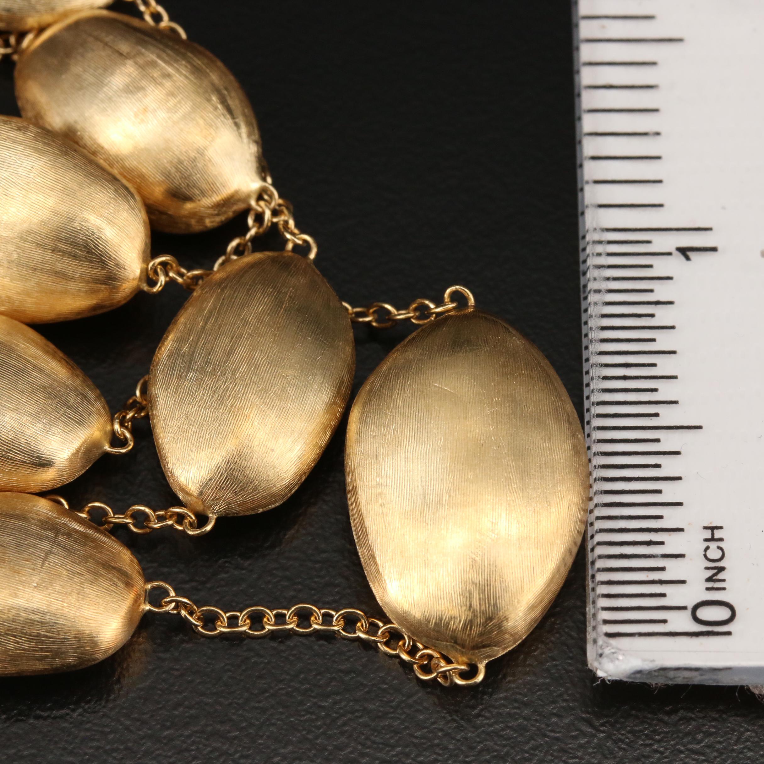 Marco Bicego 18K Yellow Gold Multi-Strand Florentine Bead Bracelet