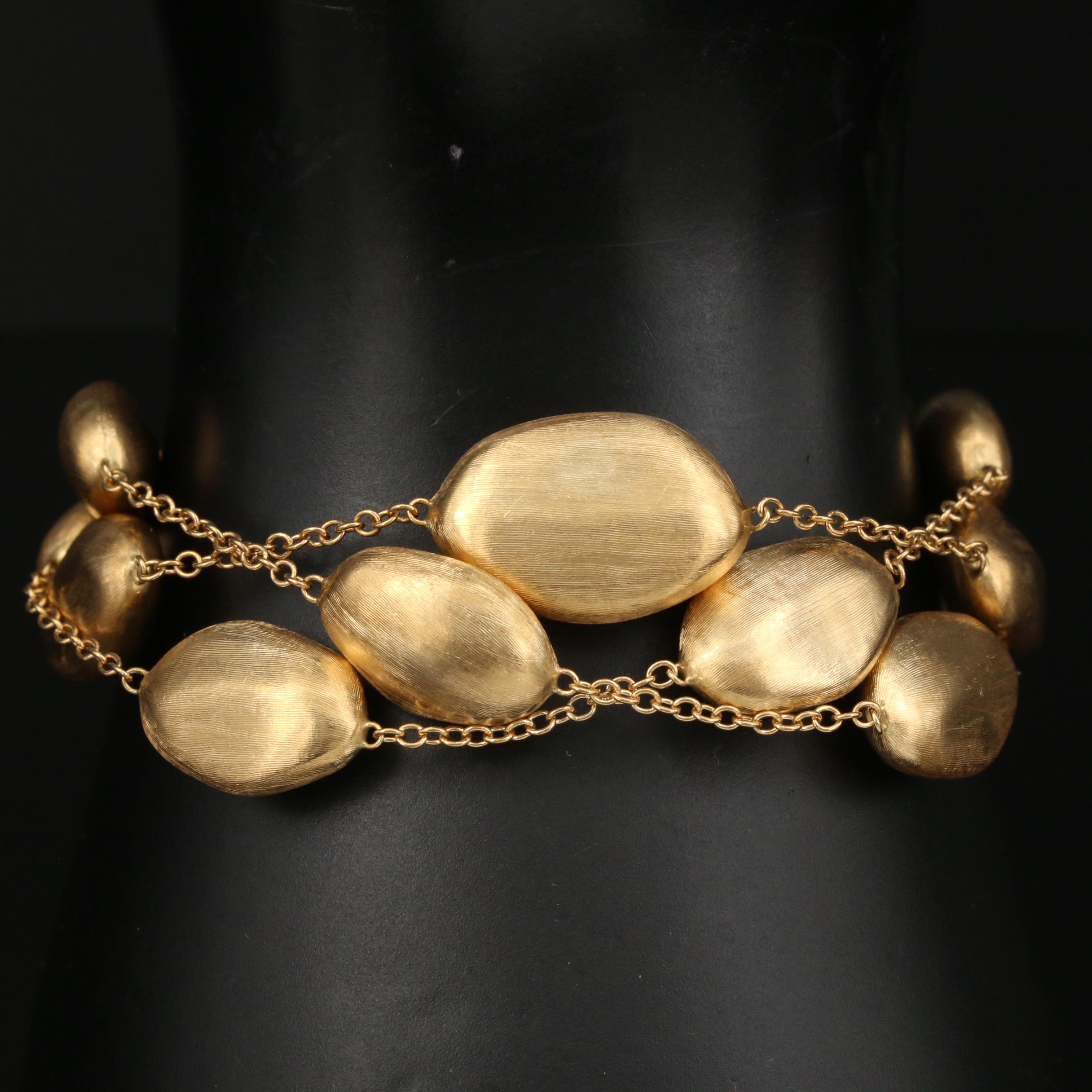 Marco Bicego 18K Yellow Gold Multi-Strand Florentine Bead Bracelet