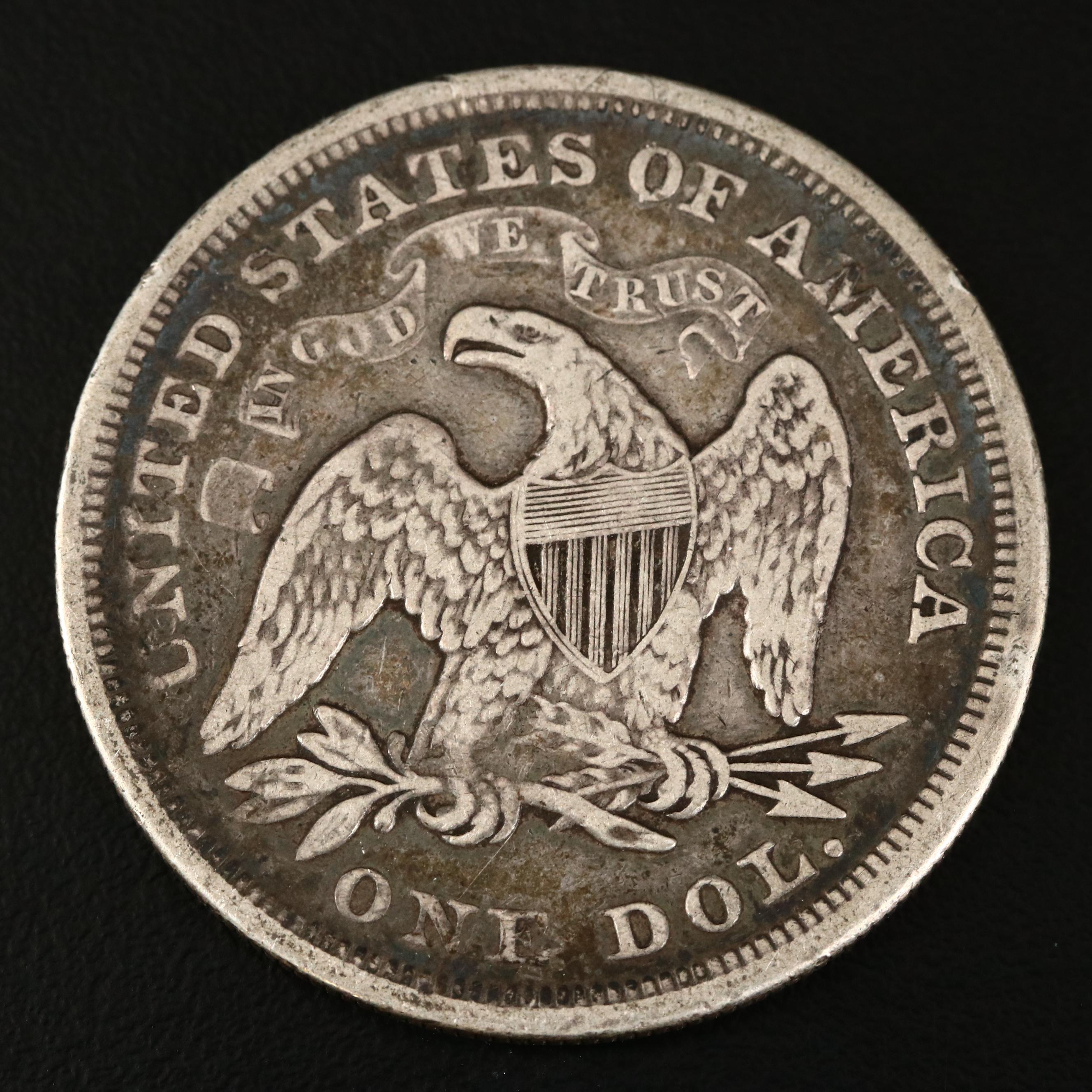 1871 Liberty Seated Silver Dollar