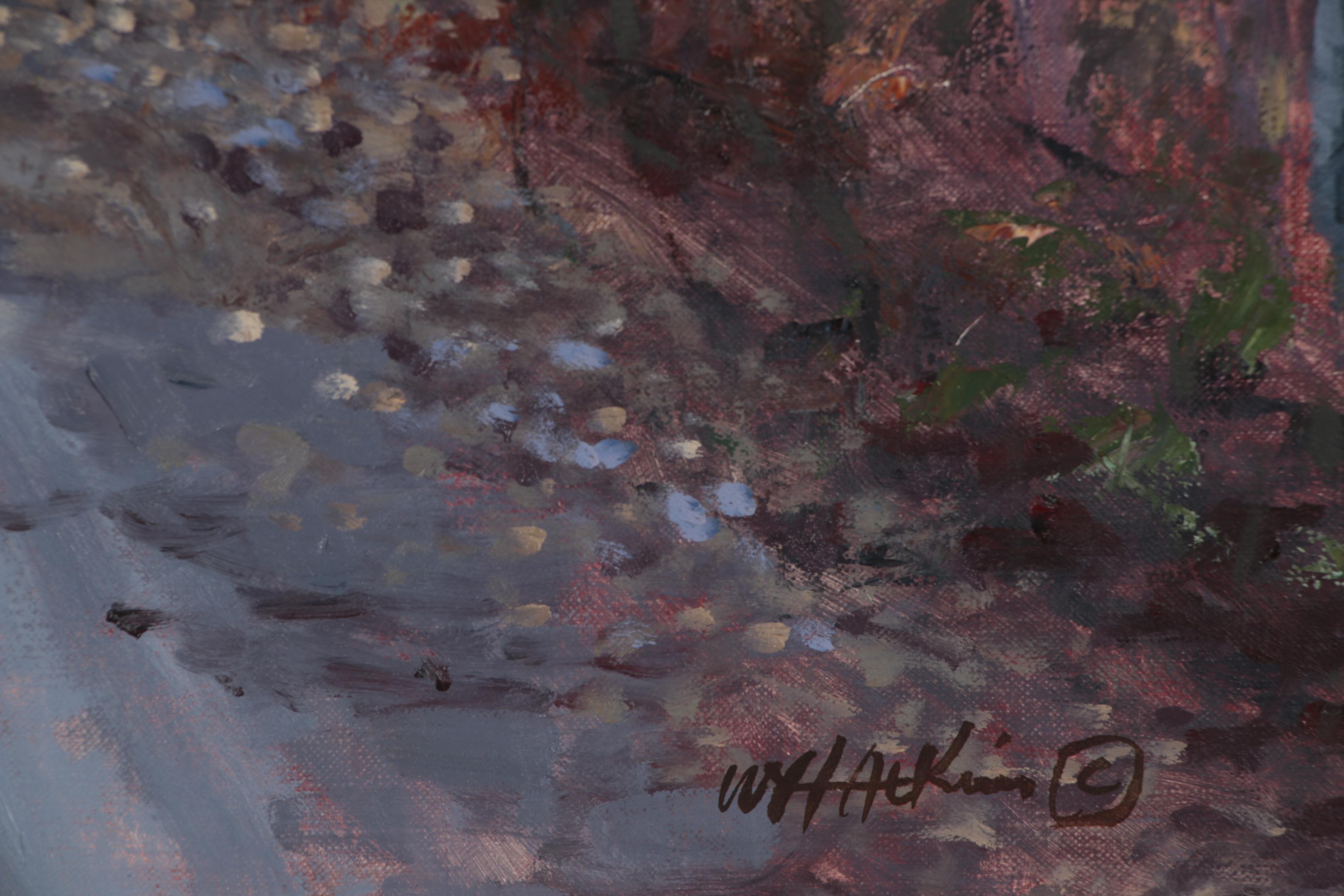 William H. Atkins Impressionist Landscape Oil Painting, 20th Century