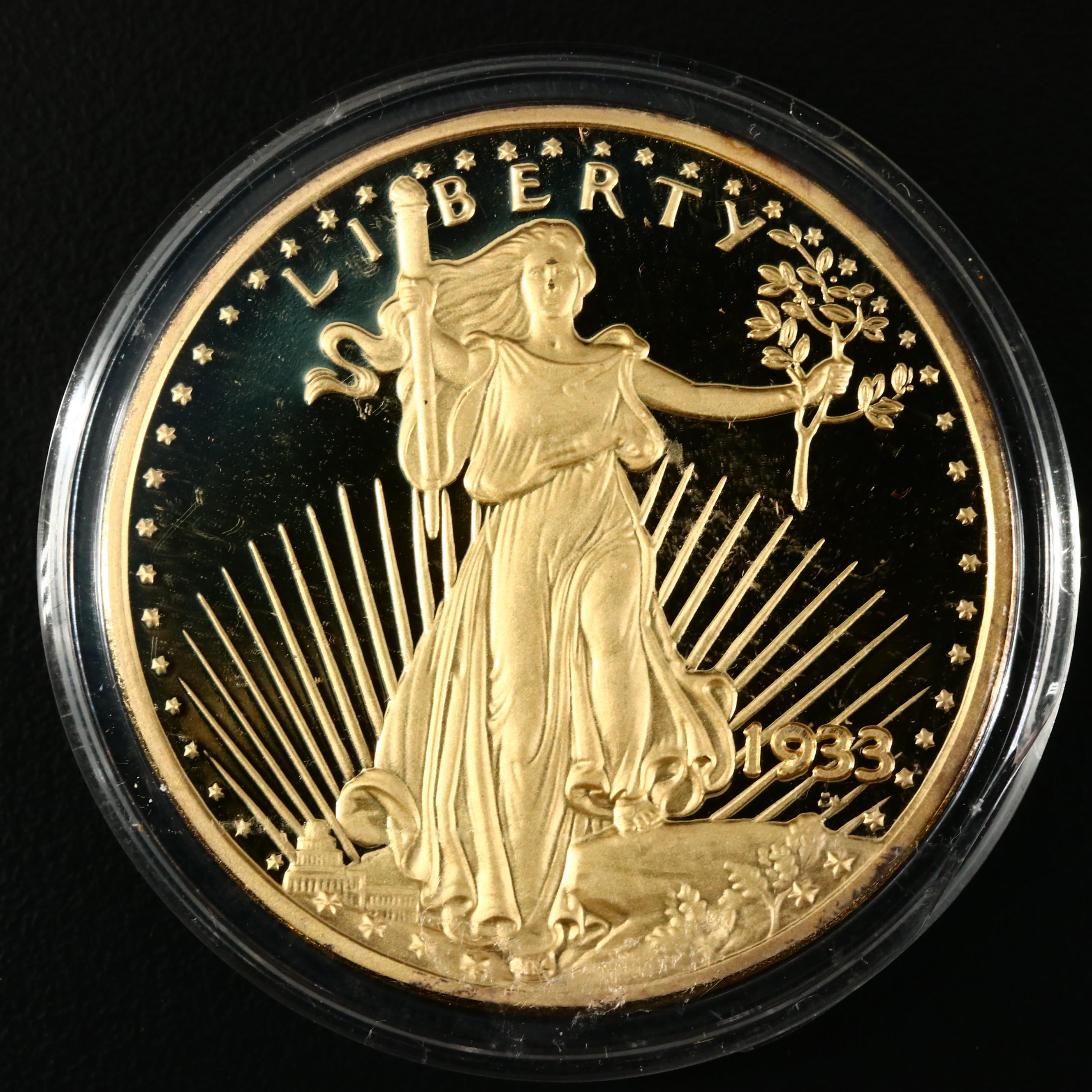 Four 1933 Gold Double Eagle Replicas