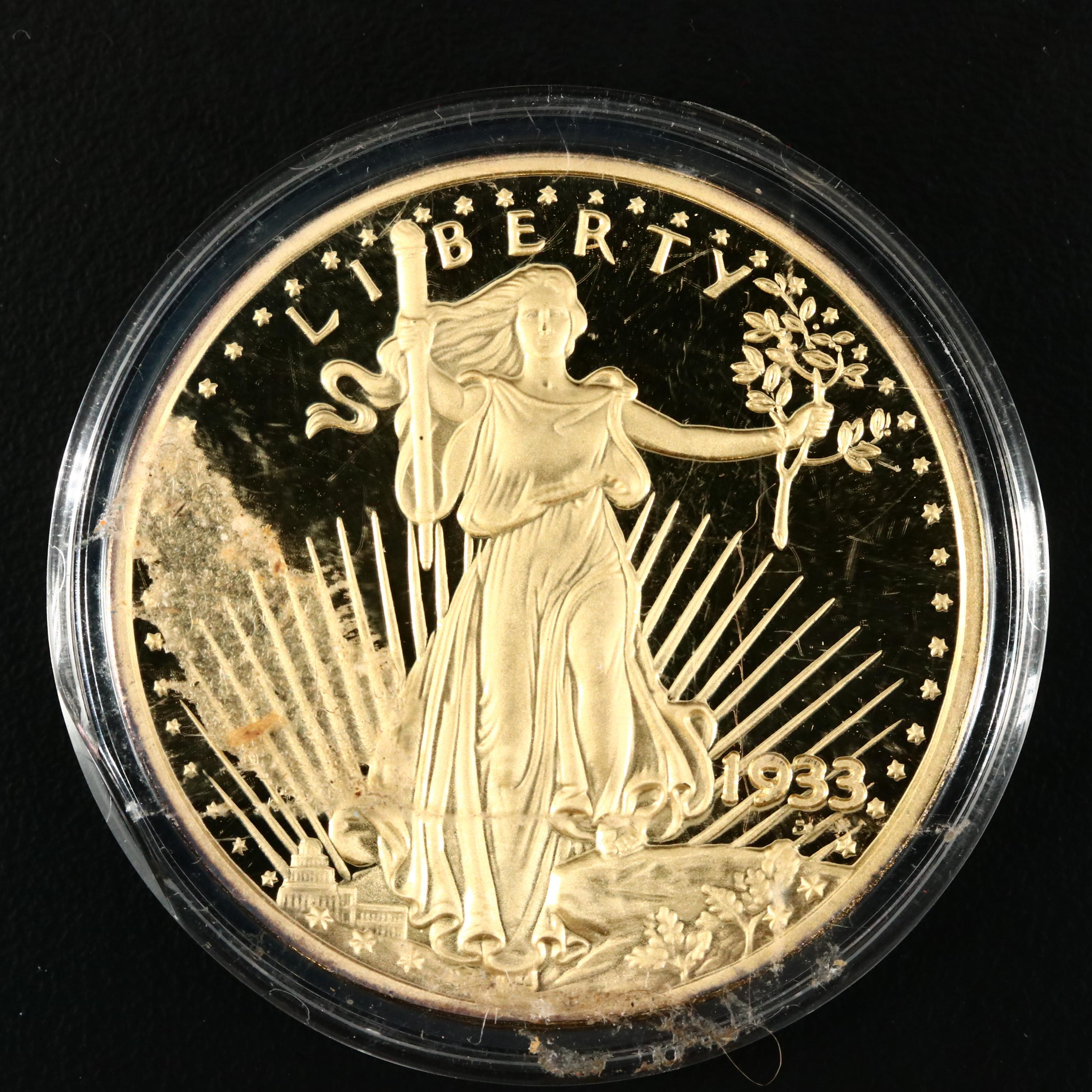 Four 1933 Gold Double Eagle Replicas
