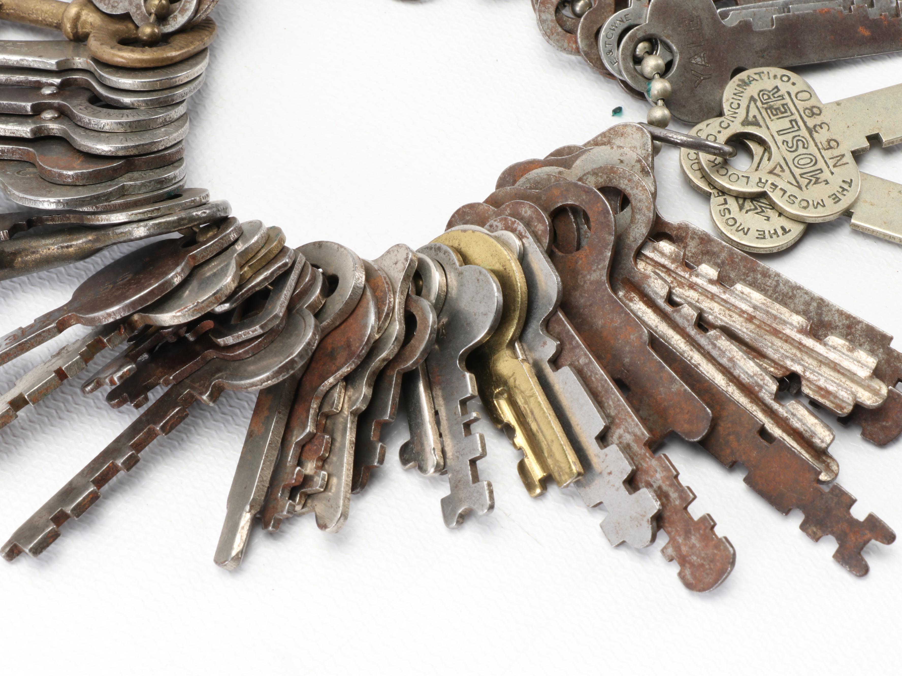 Skeleton and Industrial Keys Including Mosler Lock Co. Cincinnati, Ohio