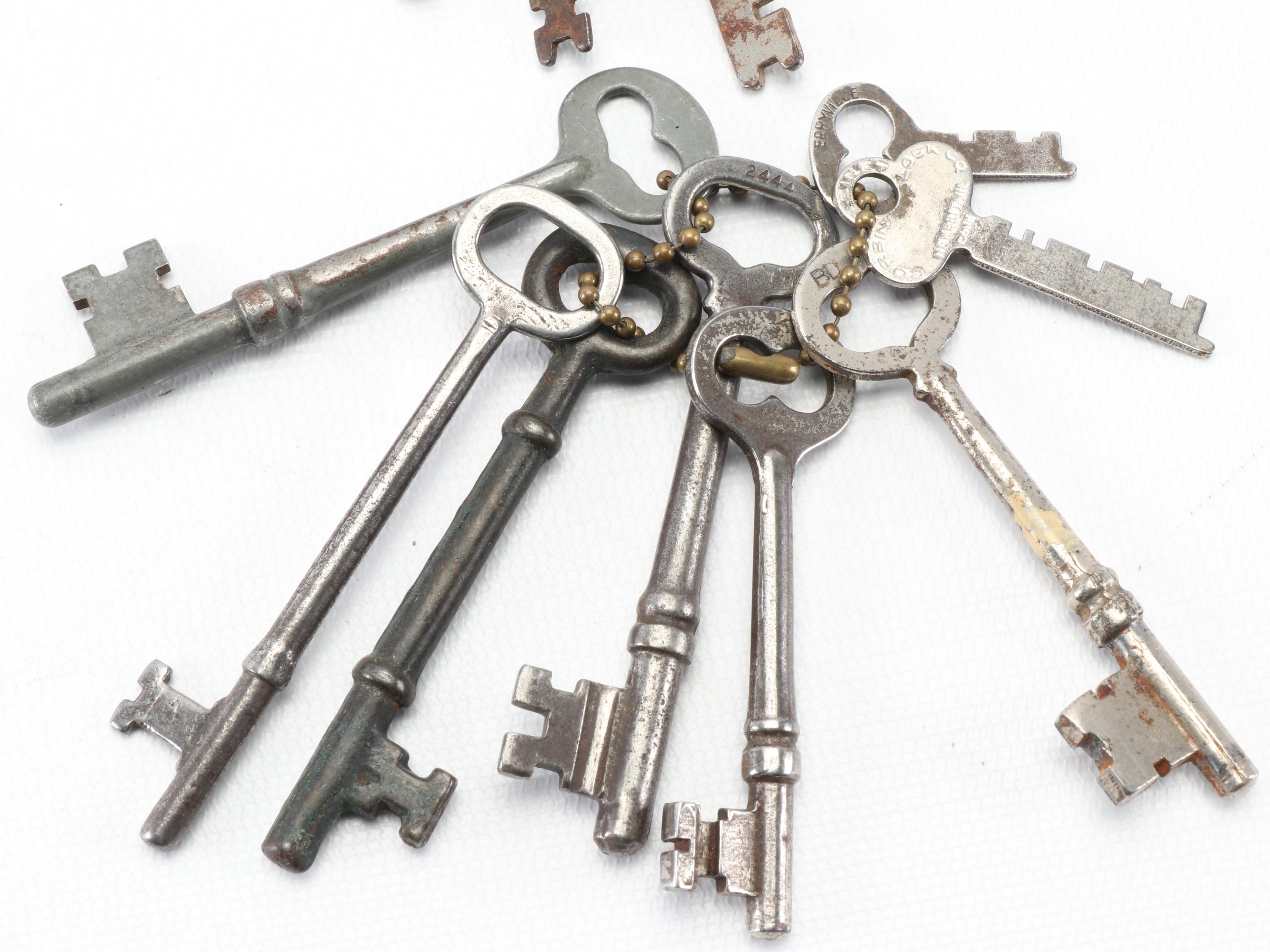 Skeleton and Industrial Keys Including Mosler Lock Co. Cincinnati, Ohio