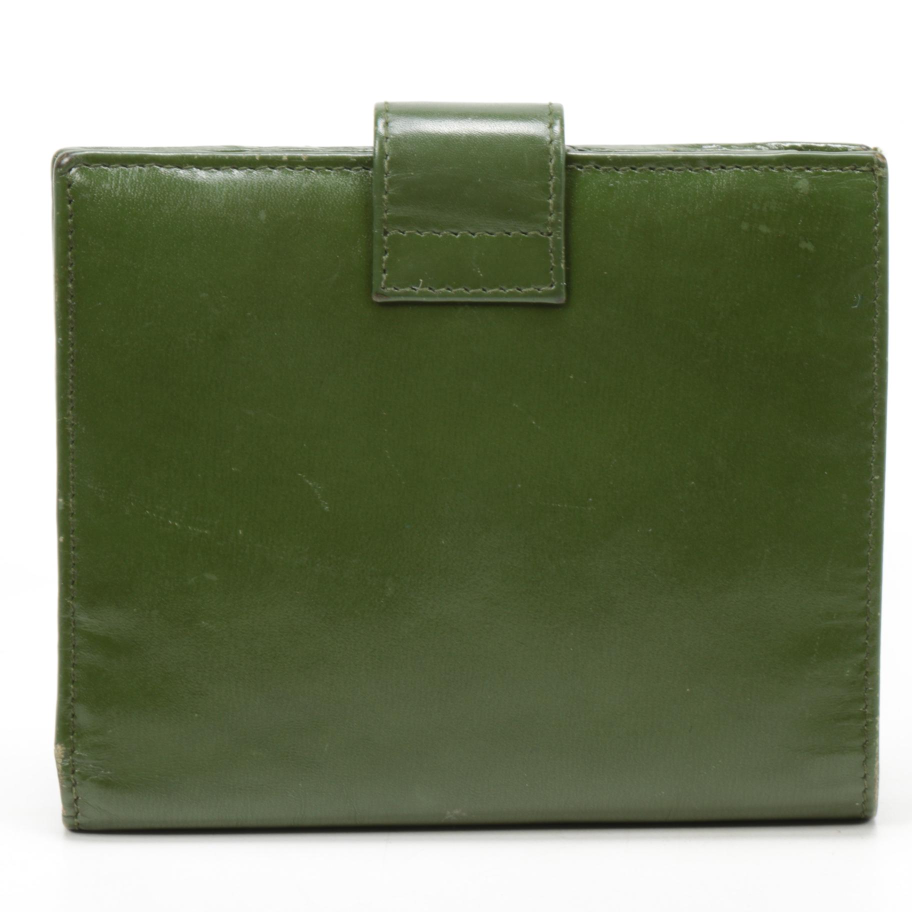 Gucci Green Leather Bifold Wallet