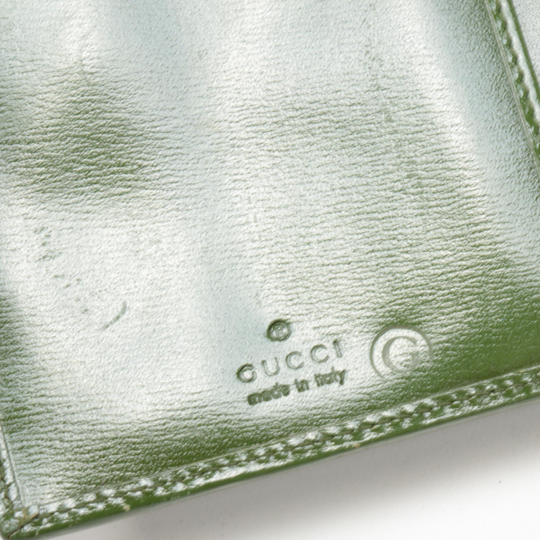 Gucci Green Leather Bifold Wallet