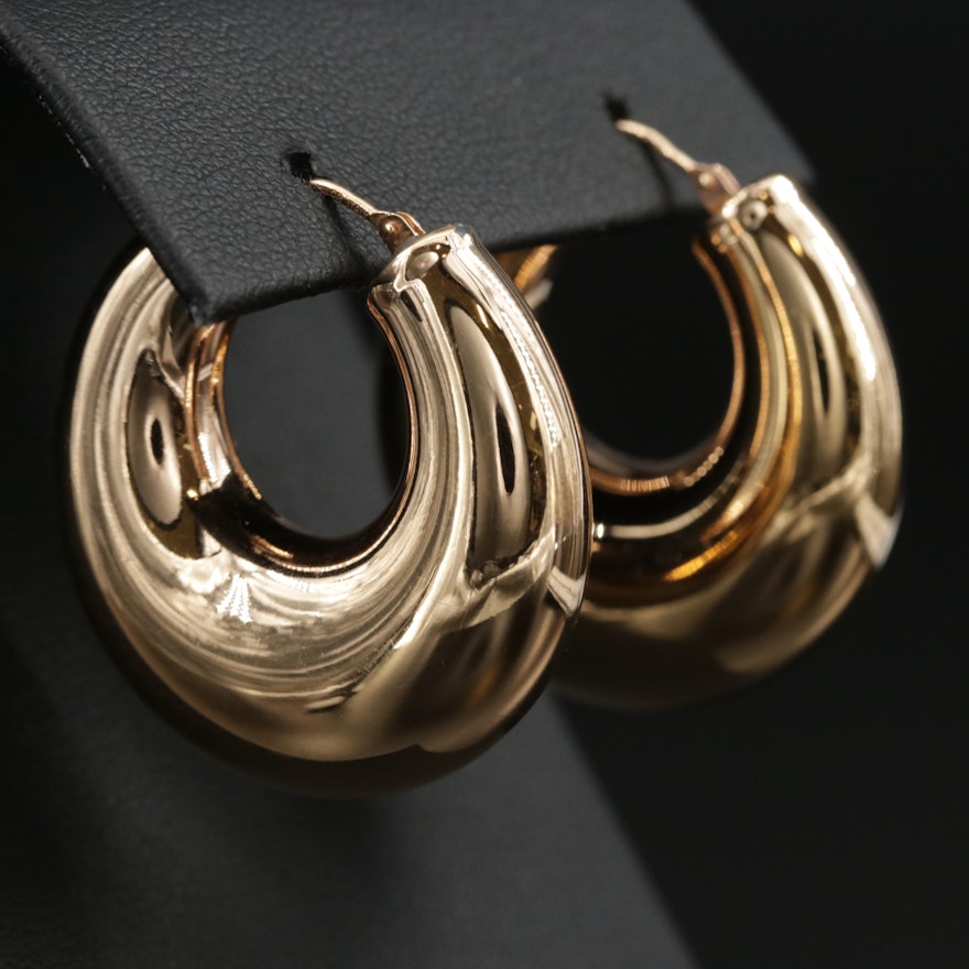 Milor 14K Yellow Gold Hoop Earrings