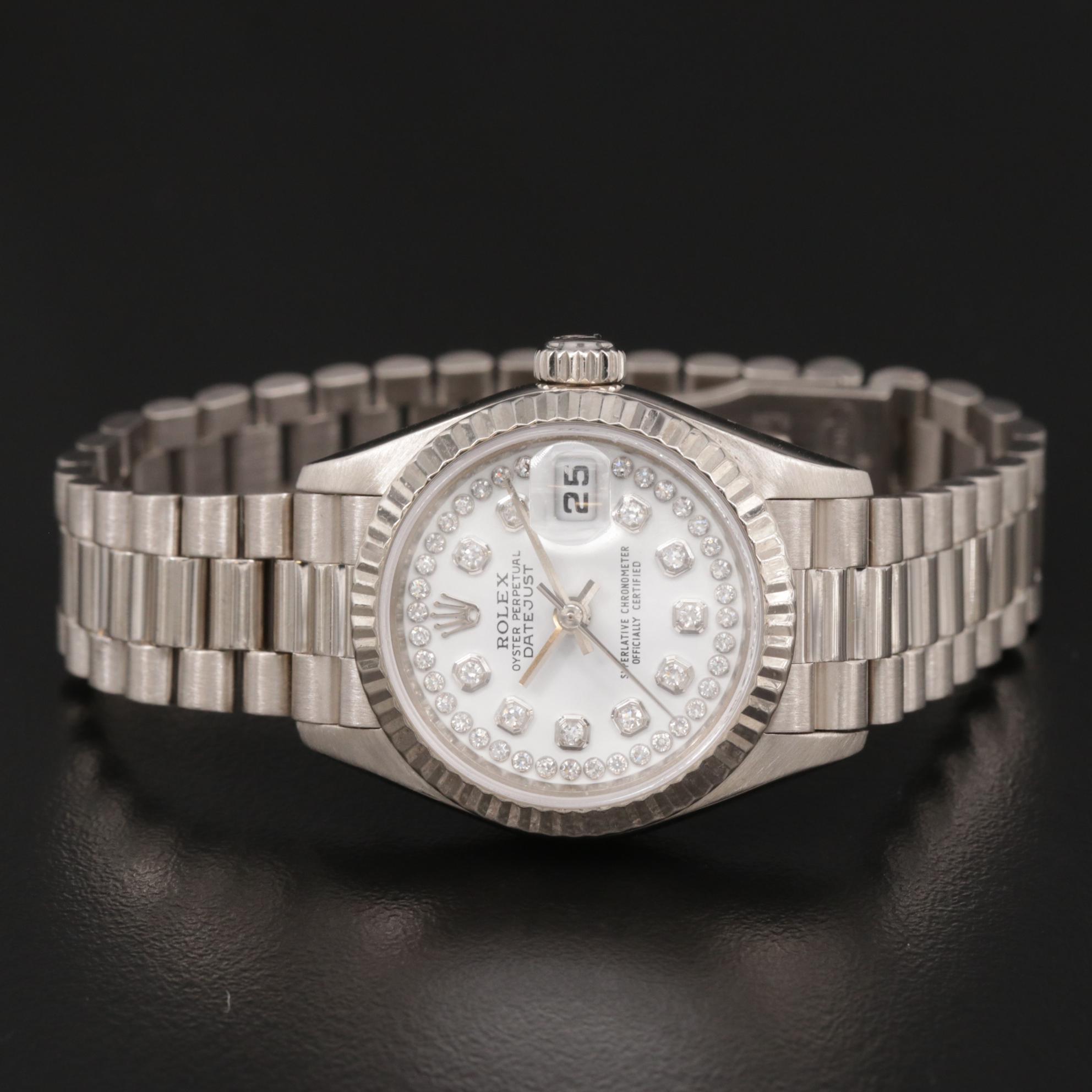 2000 Rolex Model 79179 18K Gold and Diamond Dial Automatic Watch