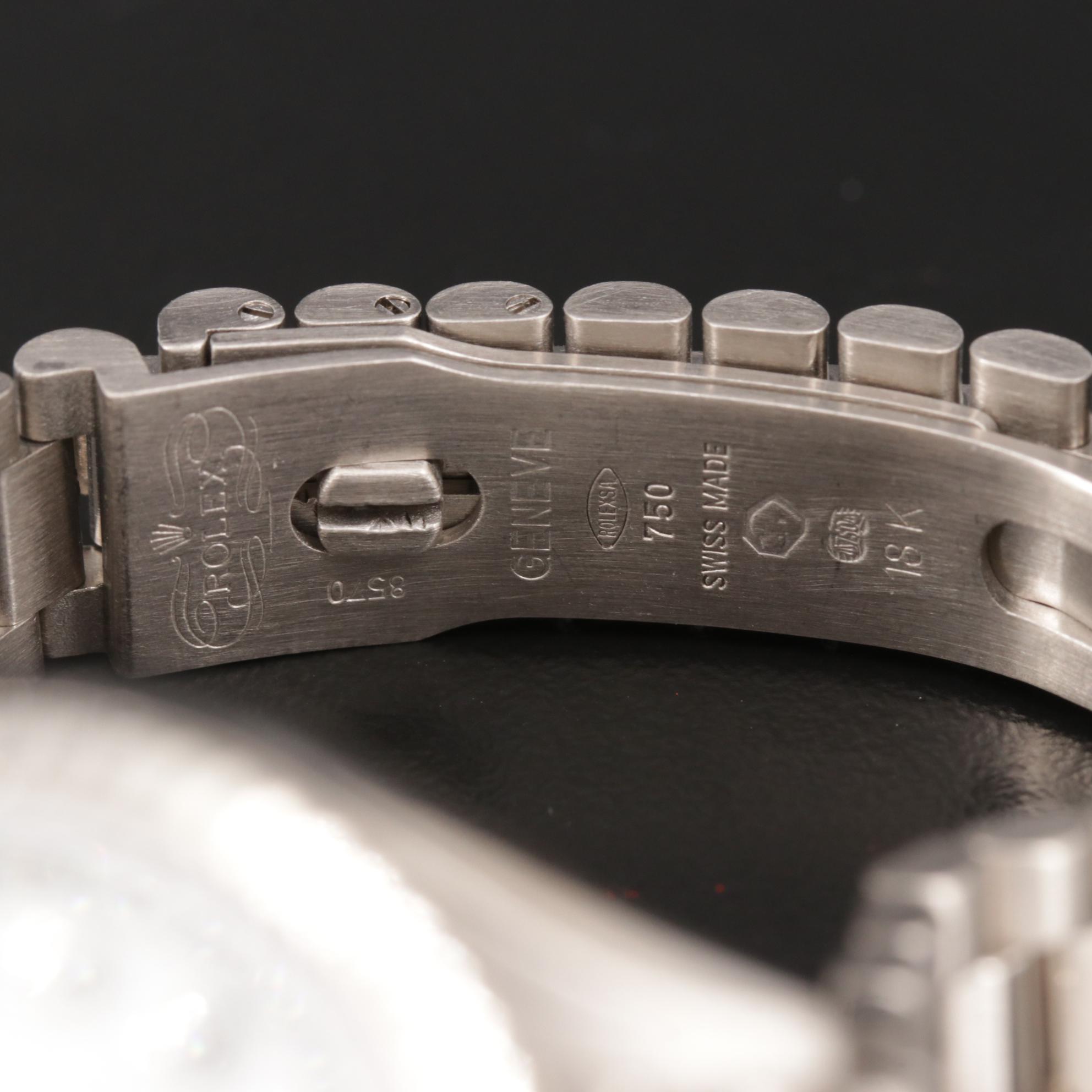 2000 Rolex Model 79179 18K Gold and Diamond Dial Automatic Watch