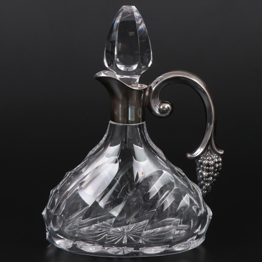 Sterling Silver and Crystal Wine Decanter