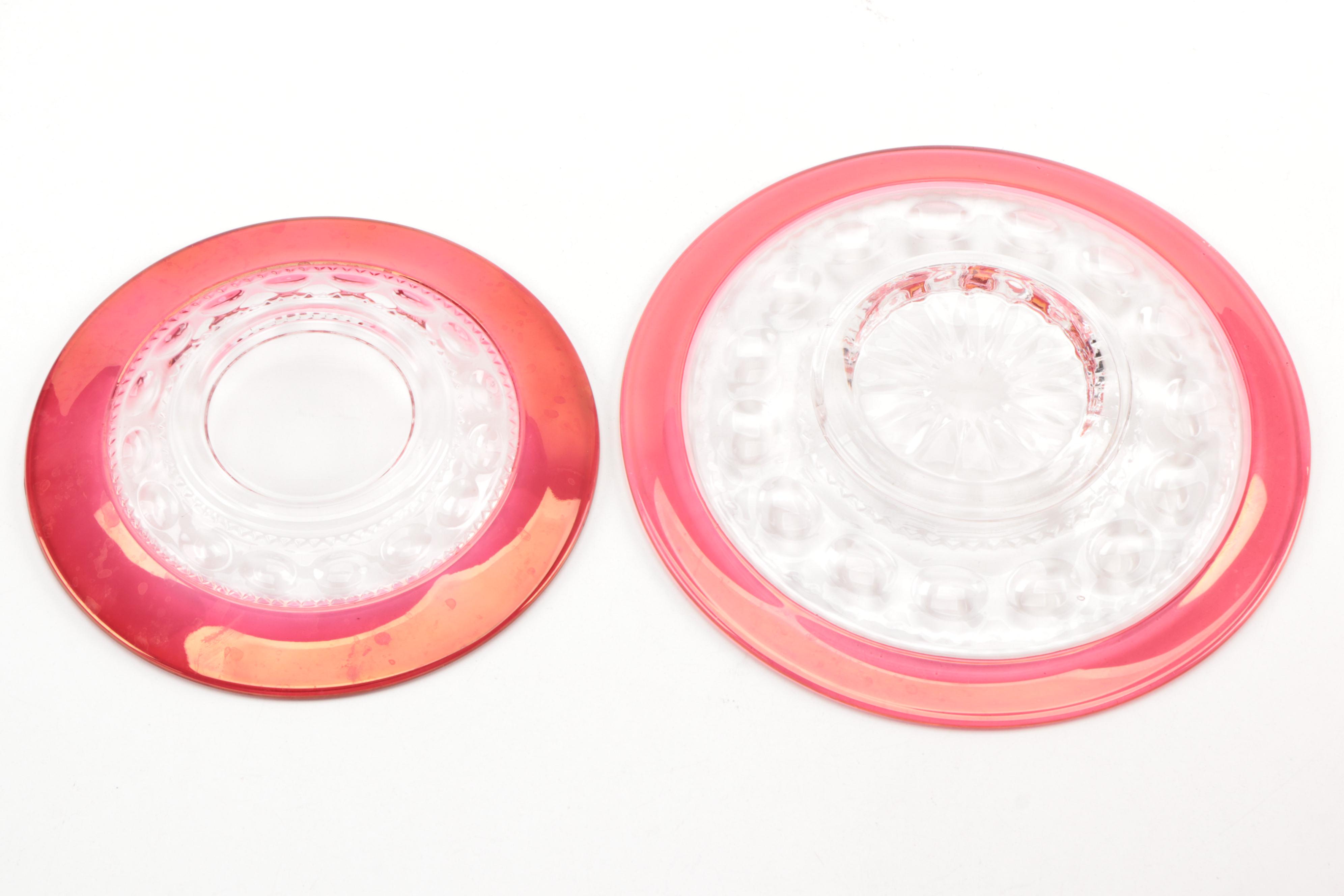 Tiffin-Franciscan "King's Crown" Ruby Flashed Dinnerware and Stemware