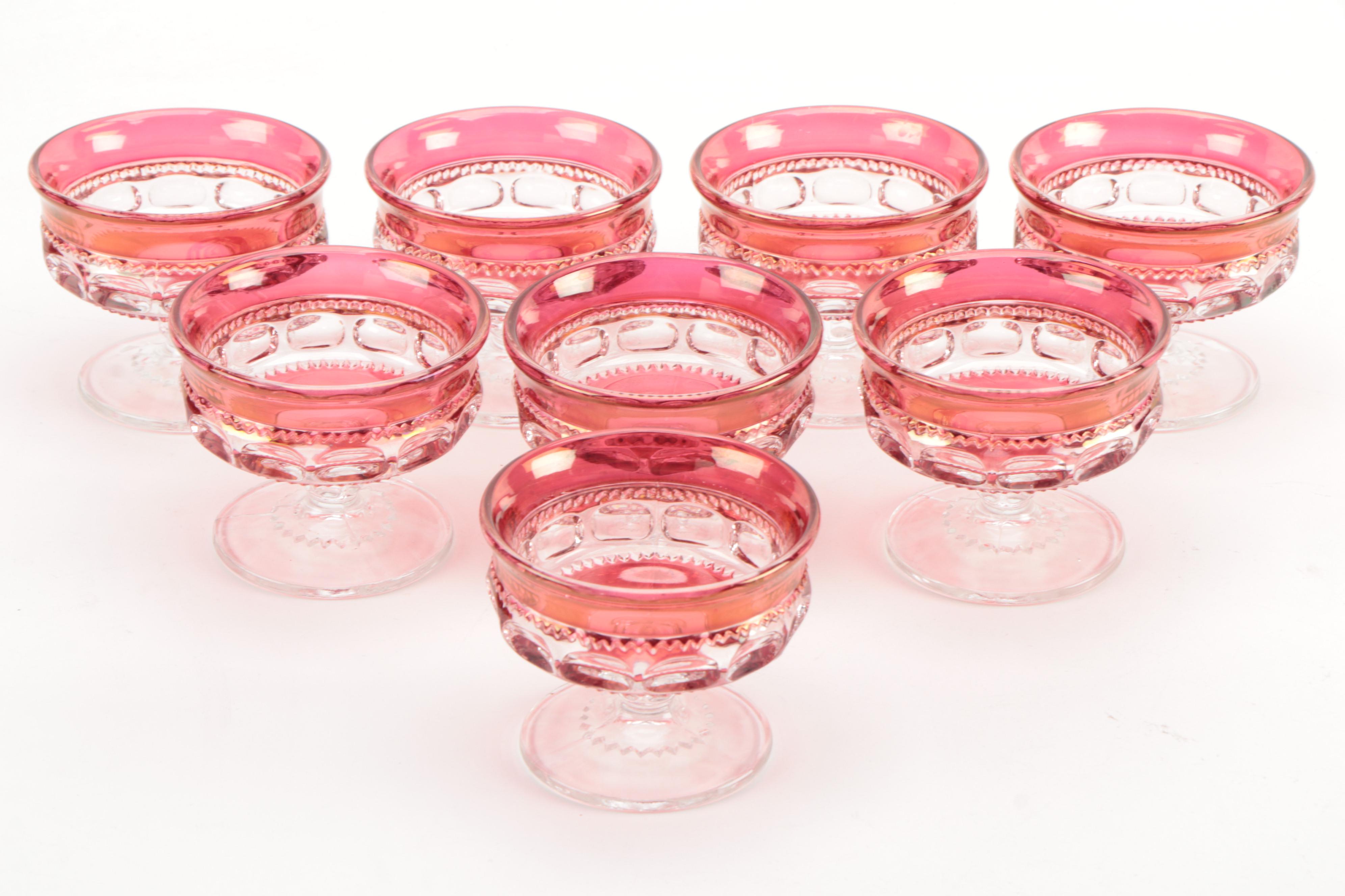 Tiffin-Franciscan "King's Crown" Ruby Flashed Dinnerware and Stemware