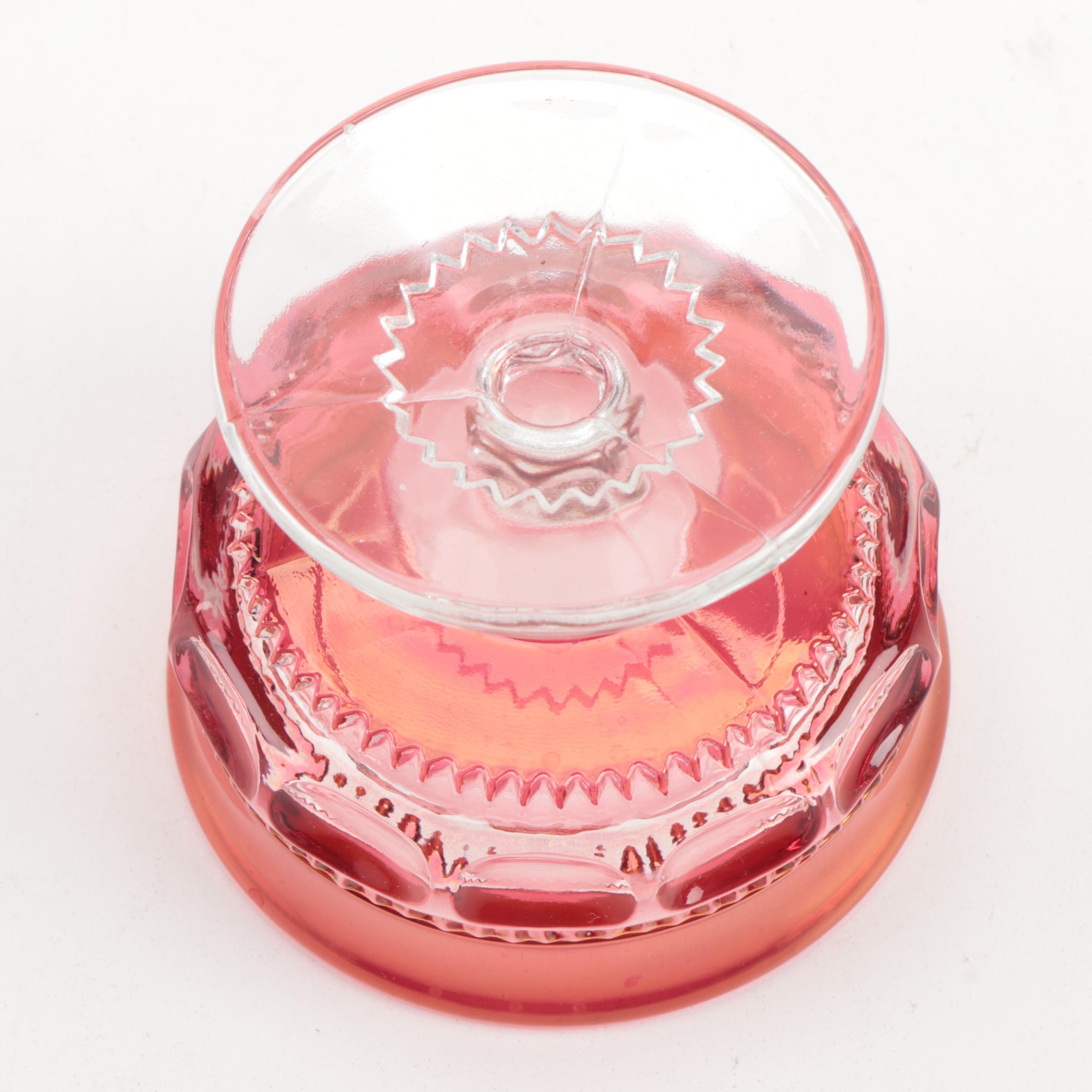 Tiffin-Franciscan "King's Crown" Ruby Flashed Dinnerware and Stemware