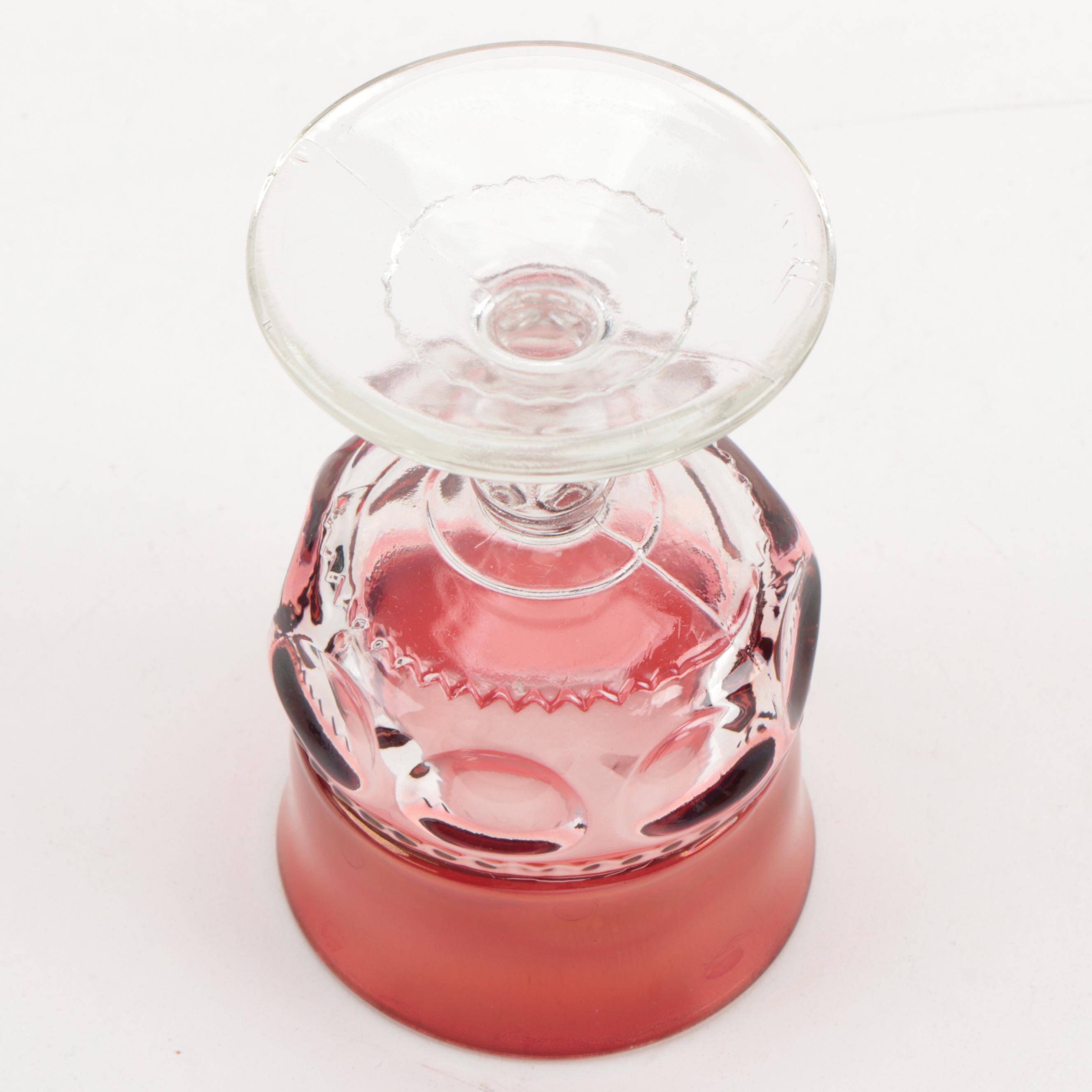 Tiffin-Franciscan "King's Crown" Ruby Flashed Dinnerware and Stemware