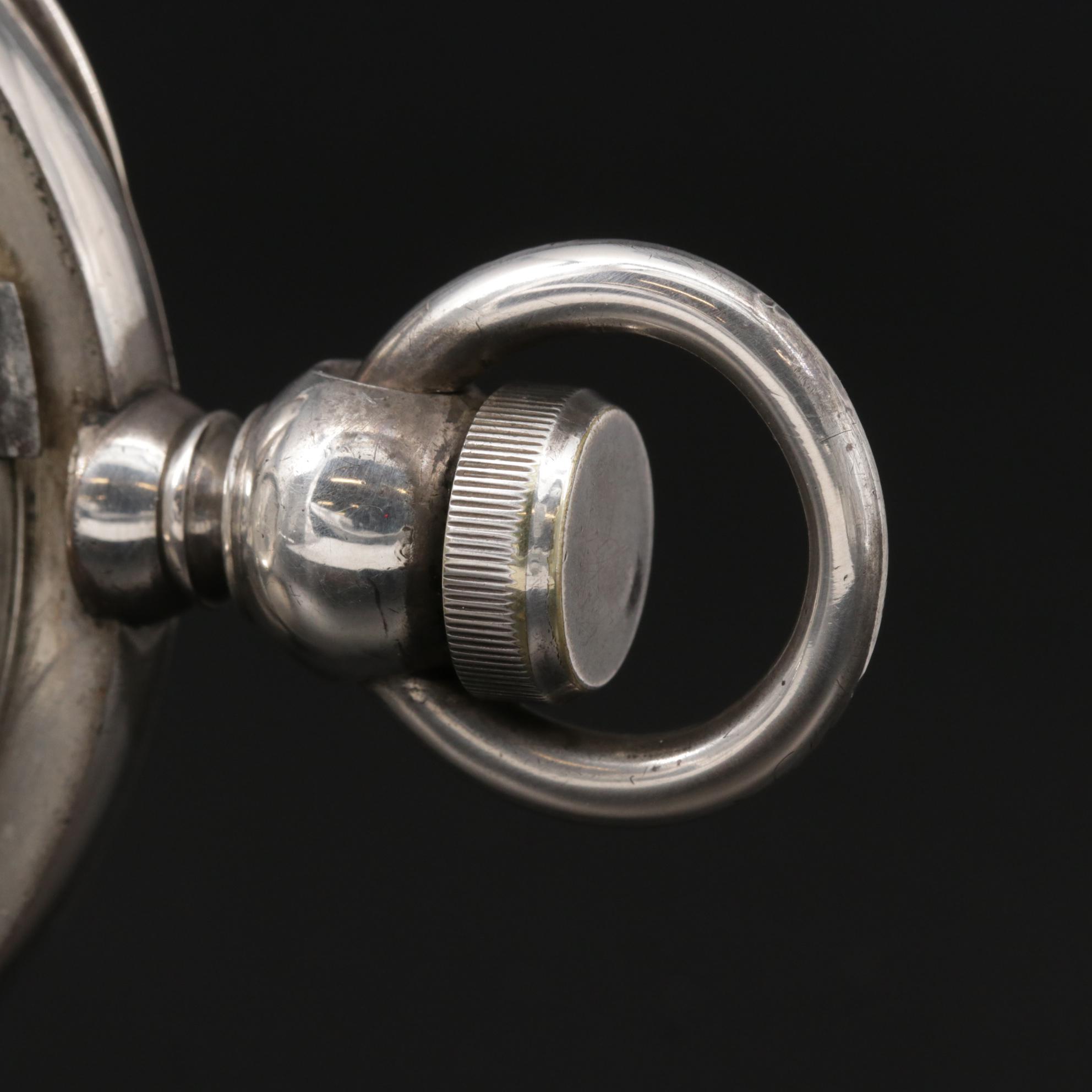 Waltham 900 Silver Key Set Hunting Case Pocket Watch, Antique