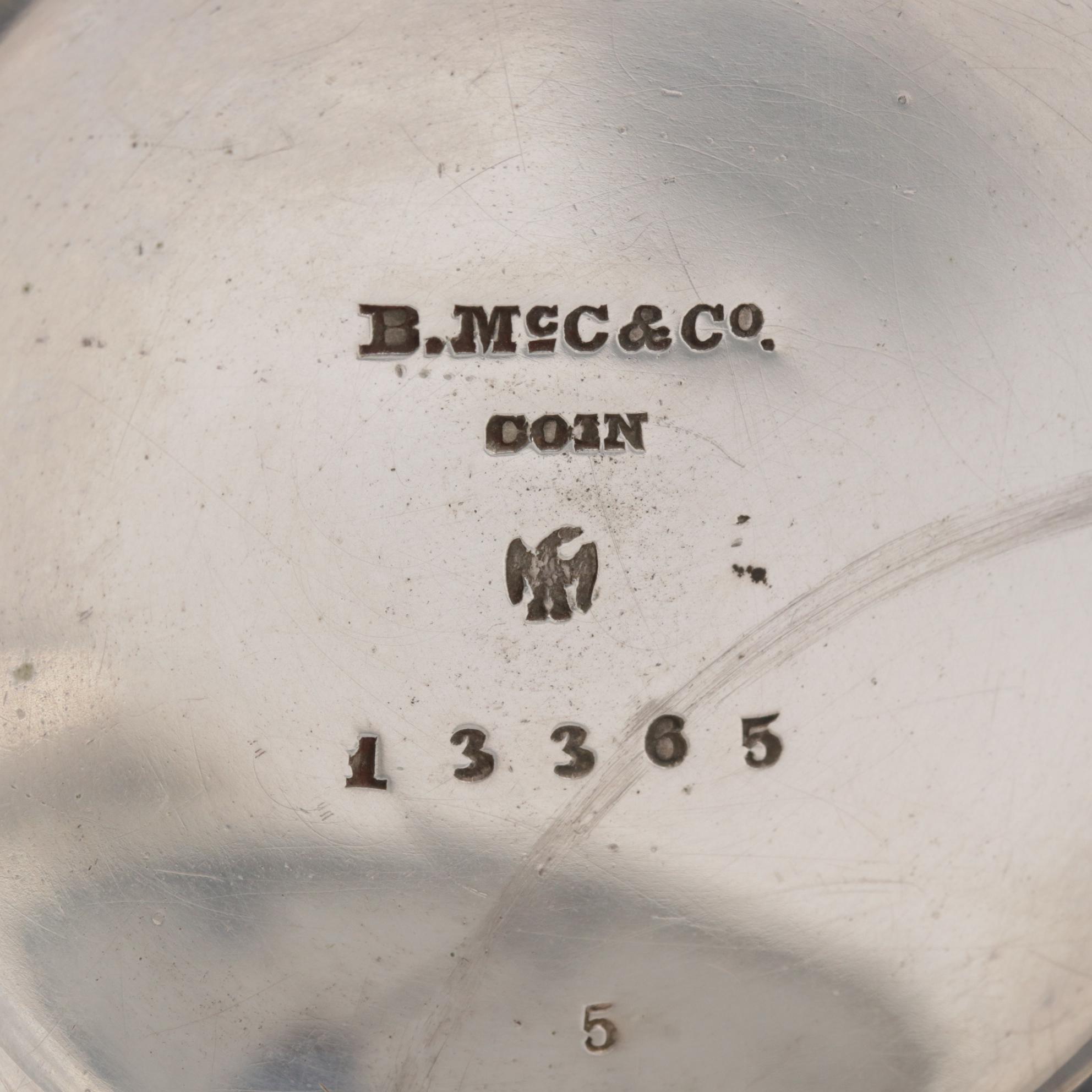 Waltham 900 Silver Key Set Hunting Case Pocket Watch, Antique