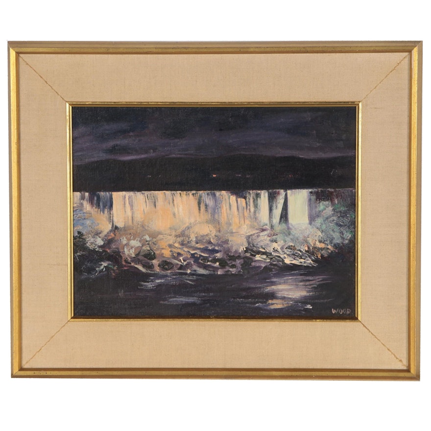 Abstract Landscape Oil Painting, Mid to Late 20th Century