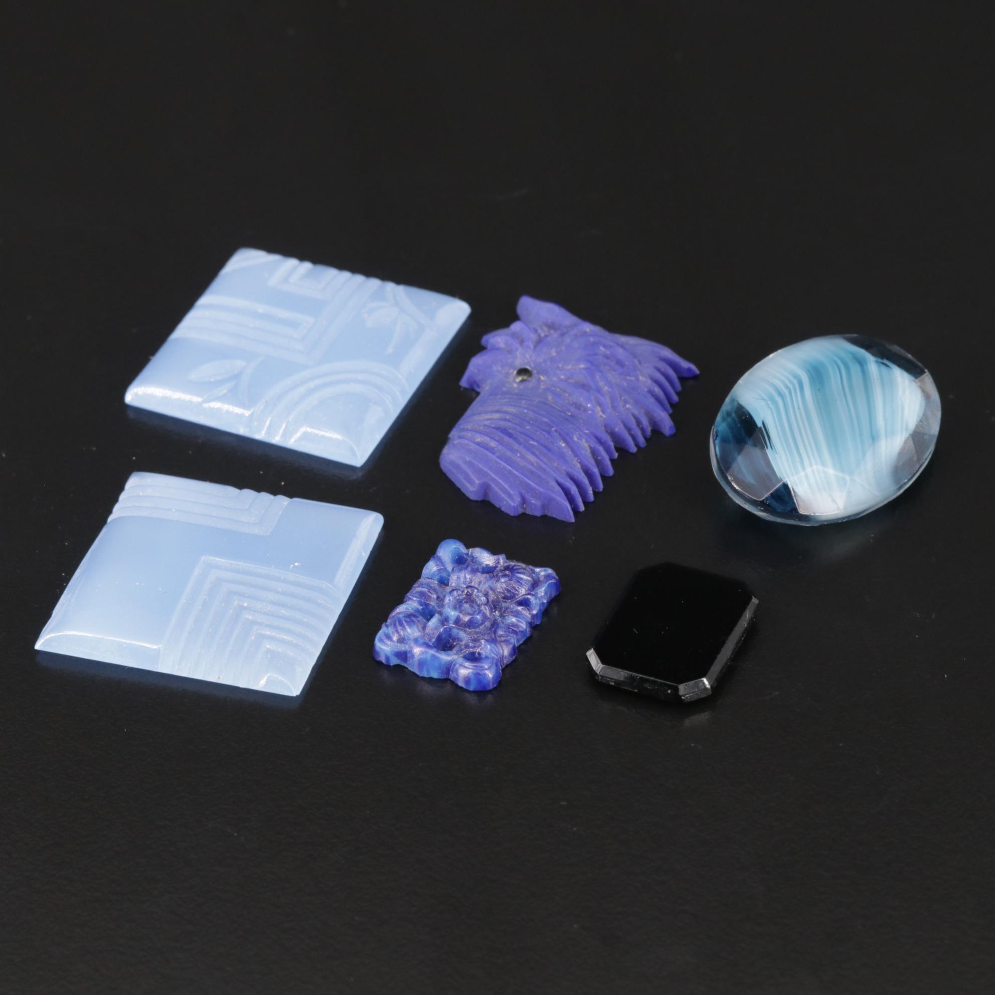 Loose Glass Assortment Featuring Scottie Dog