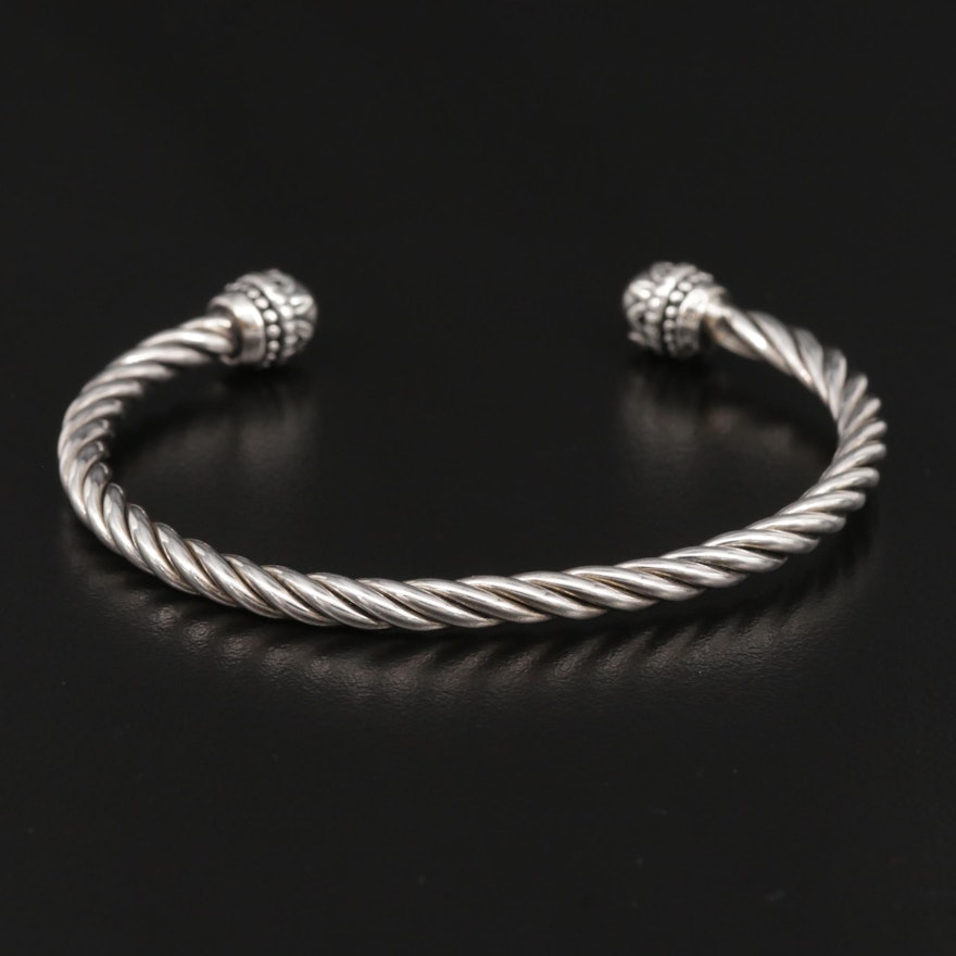 Sterling Silver Twisted Cuff Bracelet